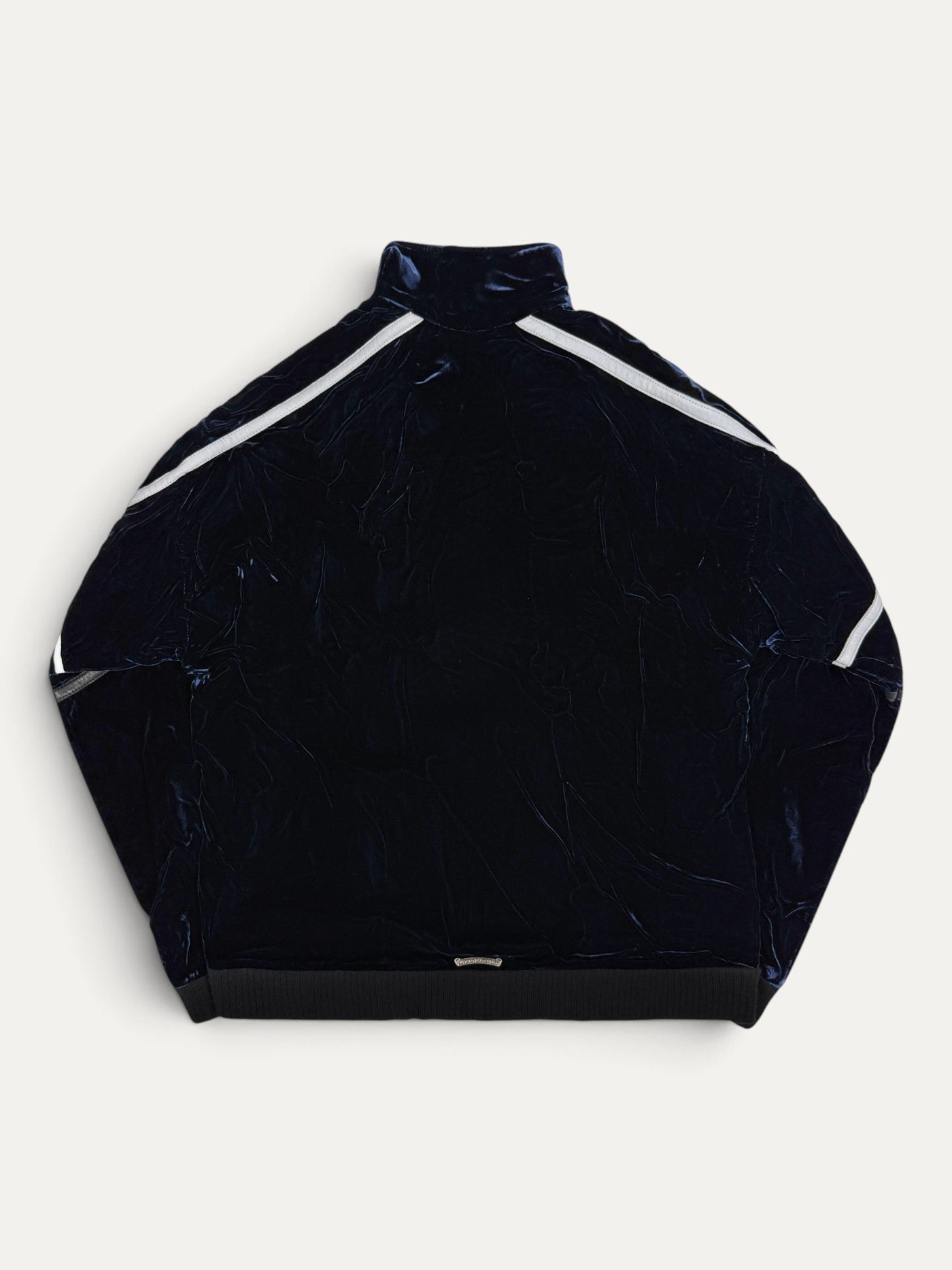 Chrome Hearts Embroidered Leather Patch Velvet Dagger Zip Jacket