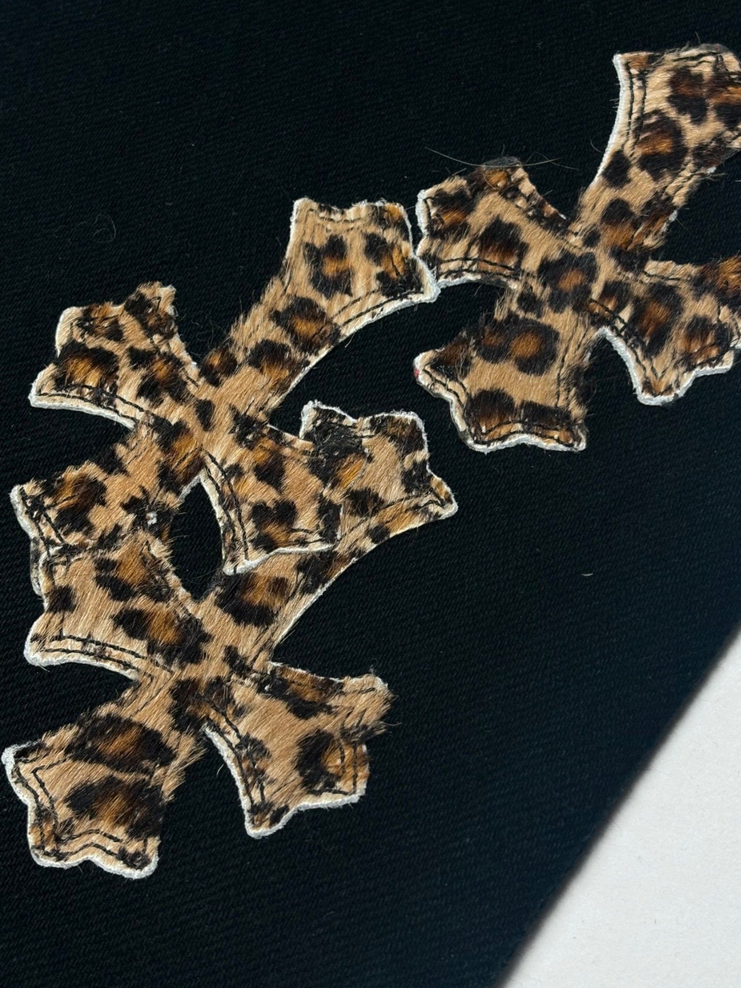 Chrome Hearts Green Cheetah Cross Patch Black Levi’s Denim Jeans
