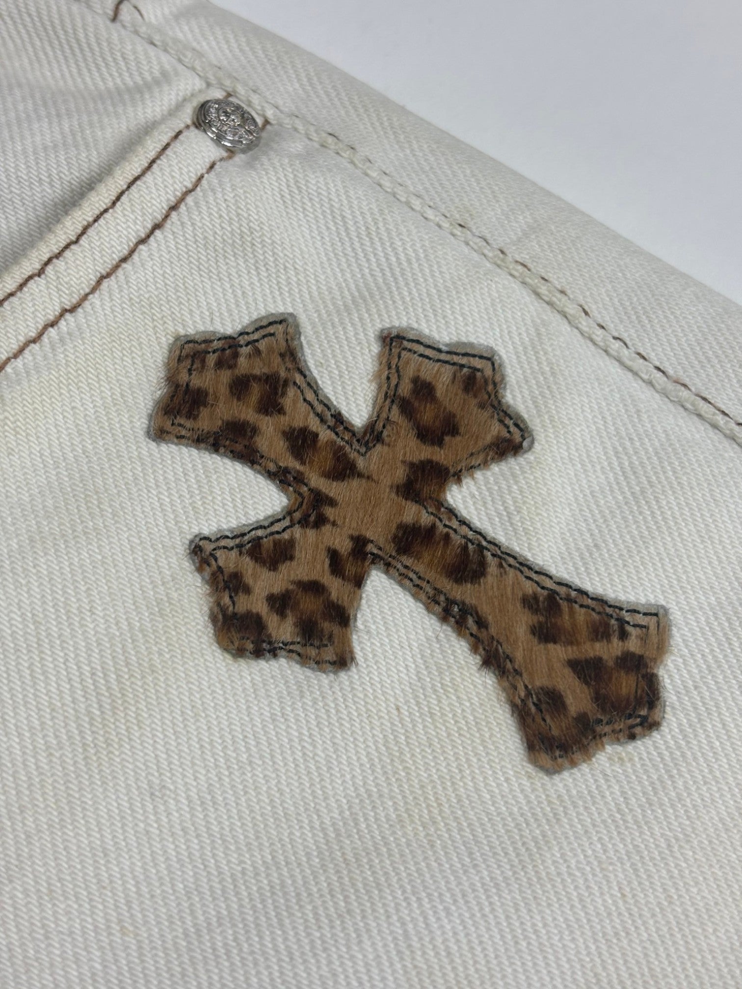 Chrome Hearts Matty Boy 1/1 Custom Painted Levi's Cross Patch Jeans