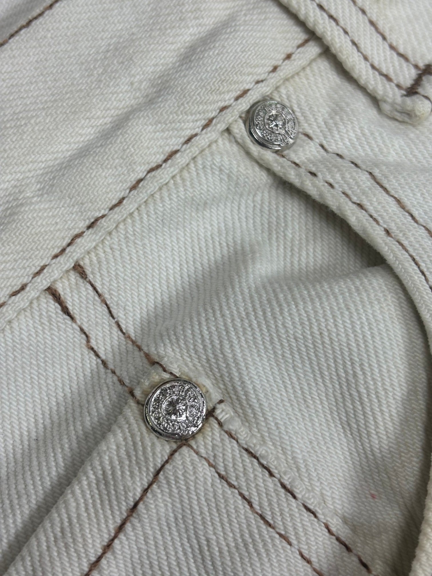Chrome Hearts Matty Boy 1/1 Custom Painted Levi's Cross Patch Jeans