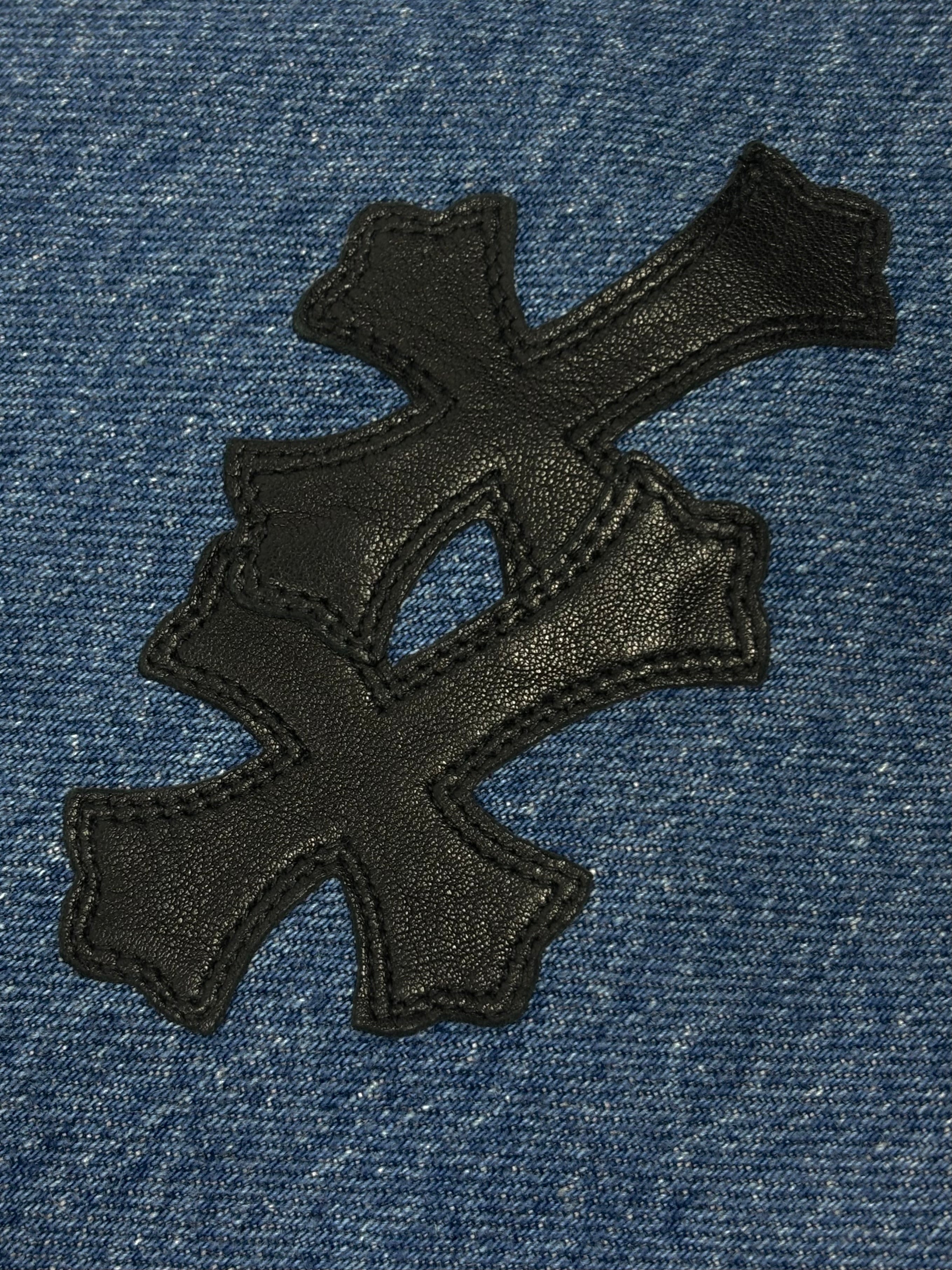 Chrome Hearts Blue 517 Cross Patch Levi's Denim Jeans