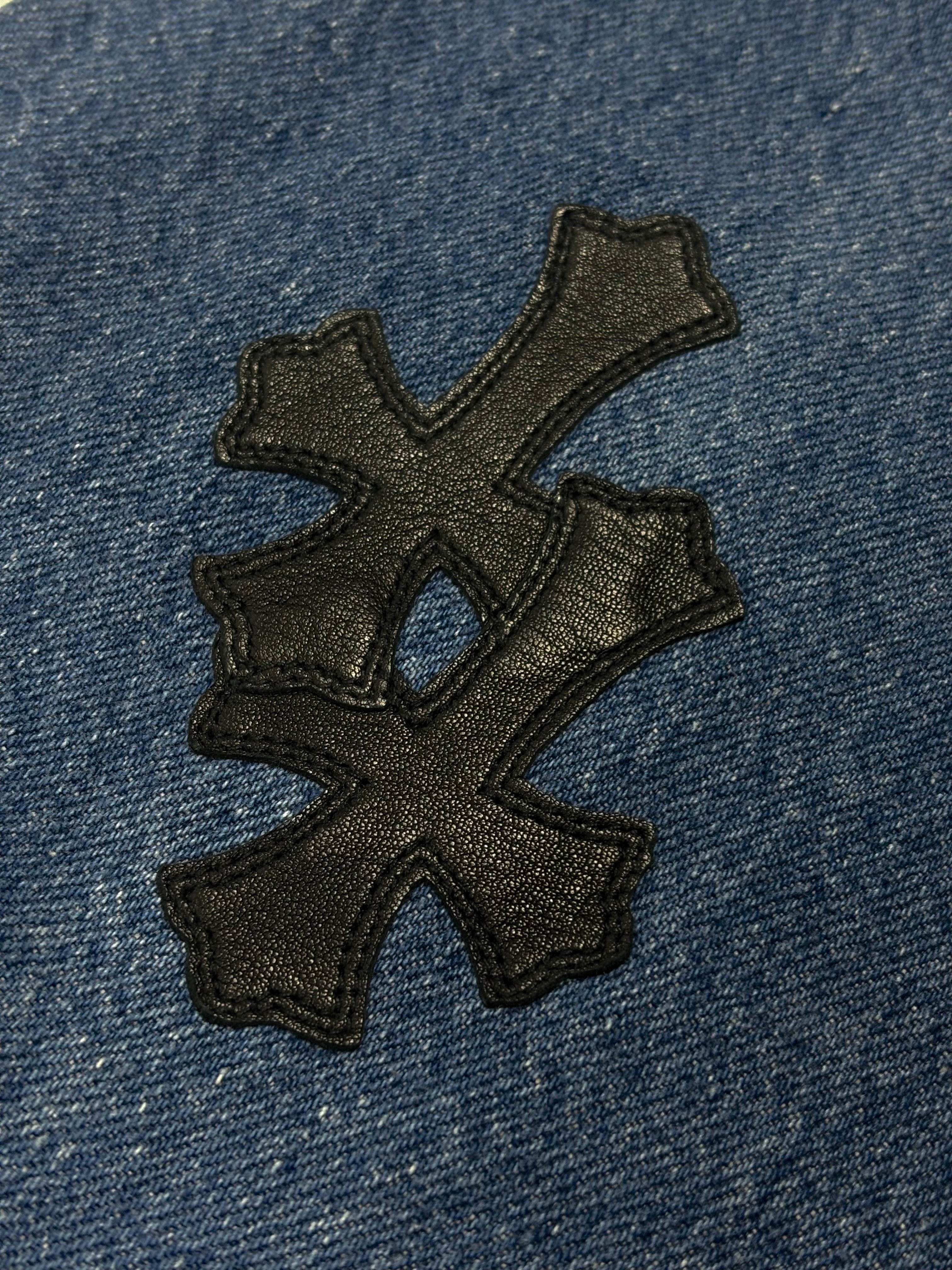 Chrome Hearts Blue 517 Cross Patch Levi's Denim Jeans