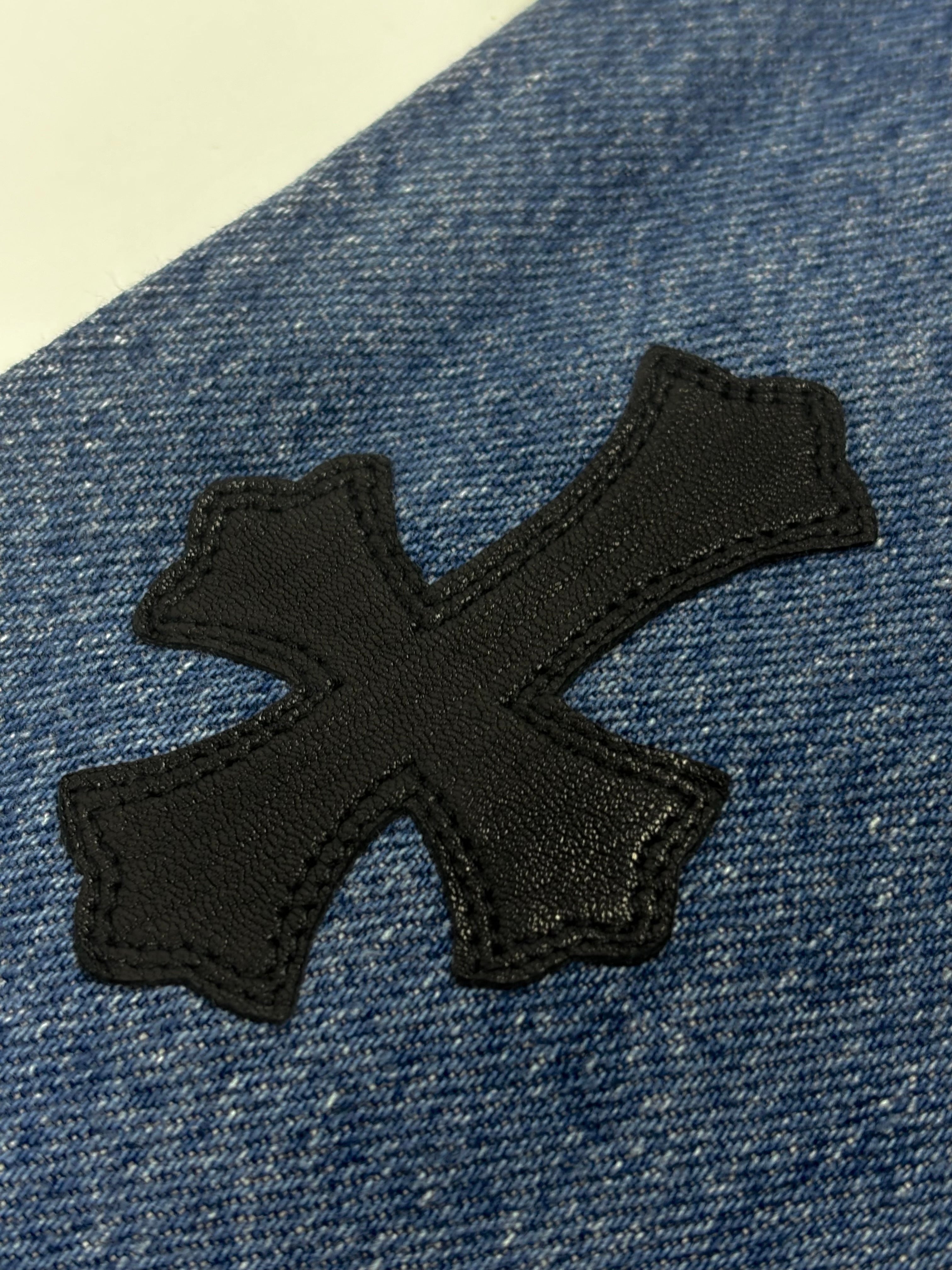 Chrome Hearts Blue 517 Cross Patch Levi's Denim Jeans