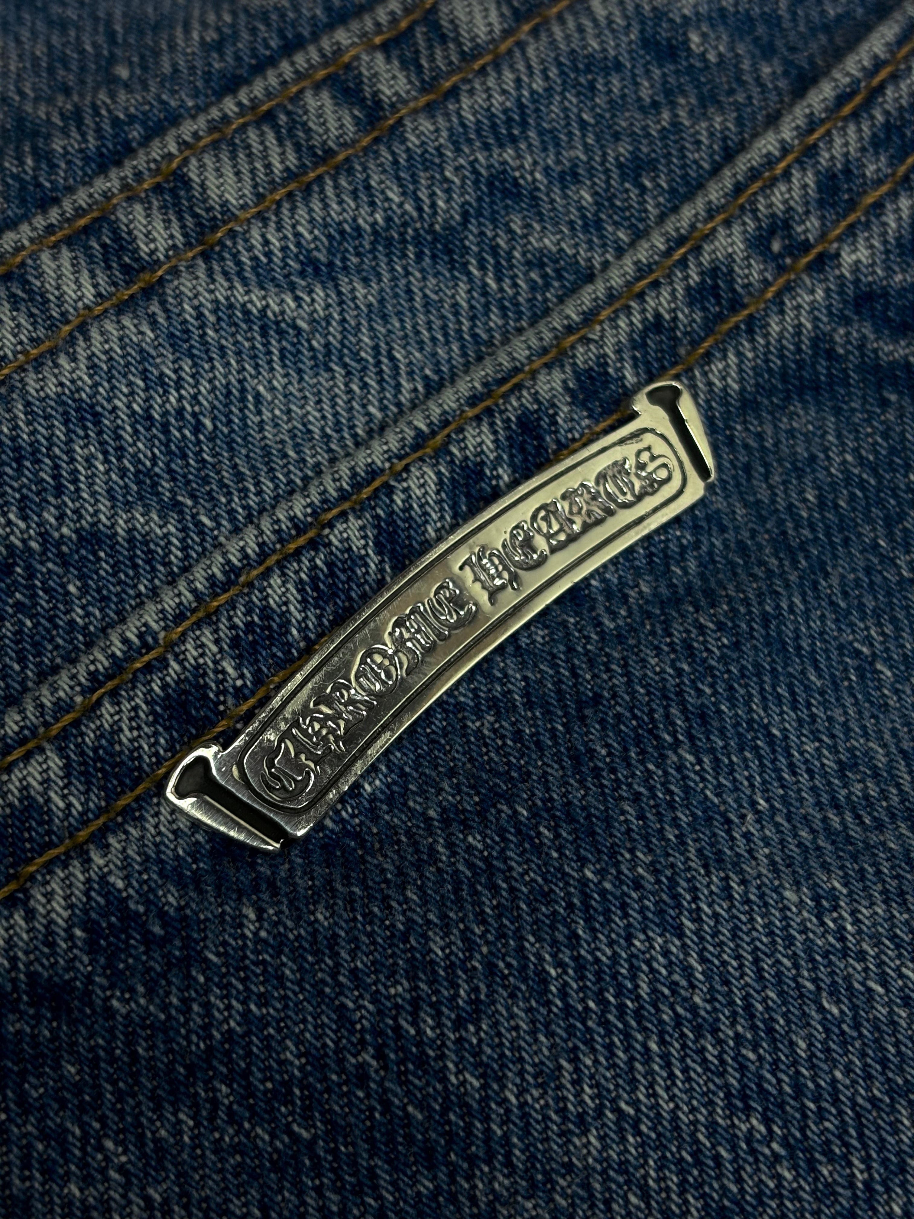 Chrome Hearts Blue 517 Cross Patch Levi's Denim Jeans