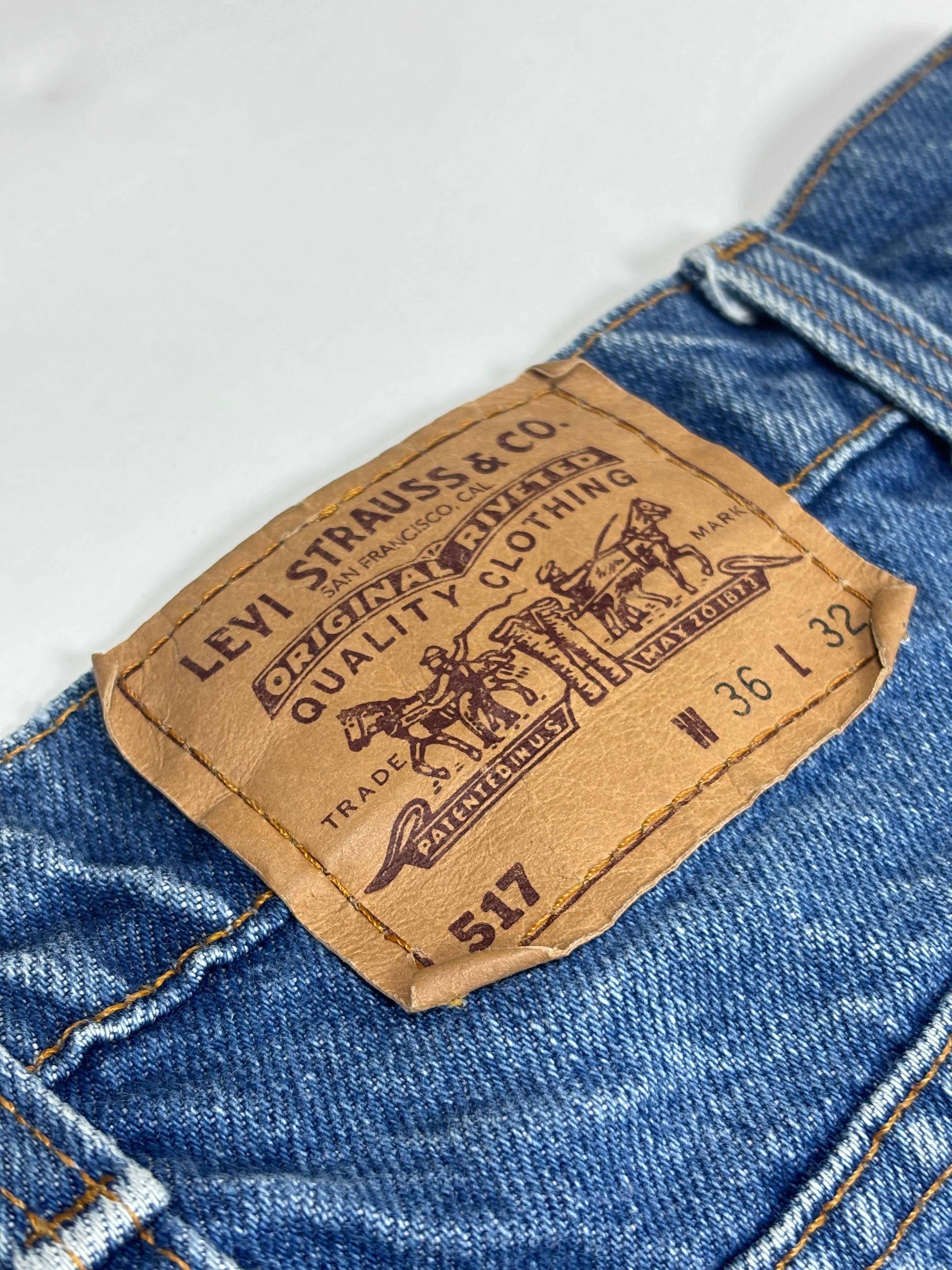 Chrome Hearts Blue 517 Cross Patch Levi's Denim Jeans
