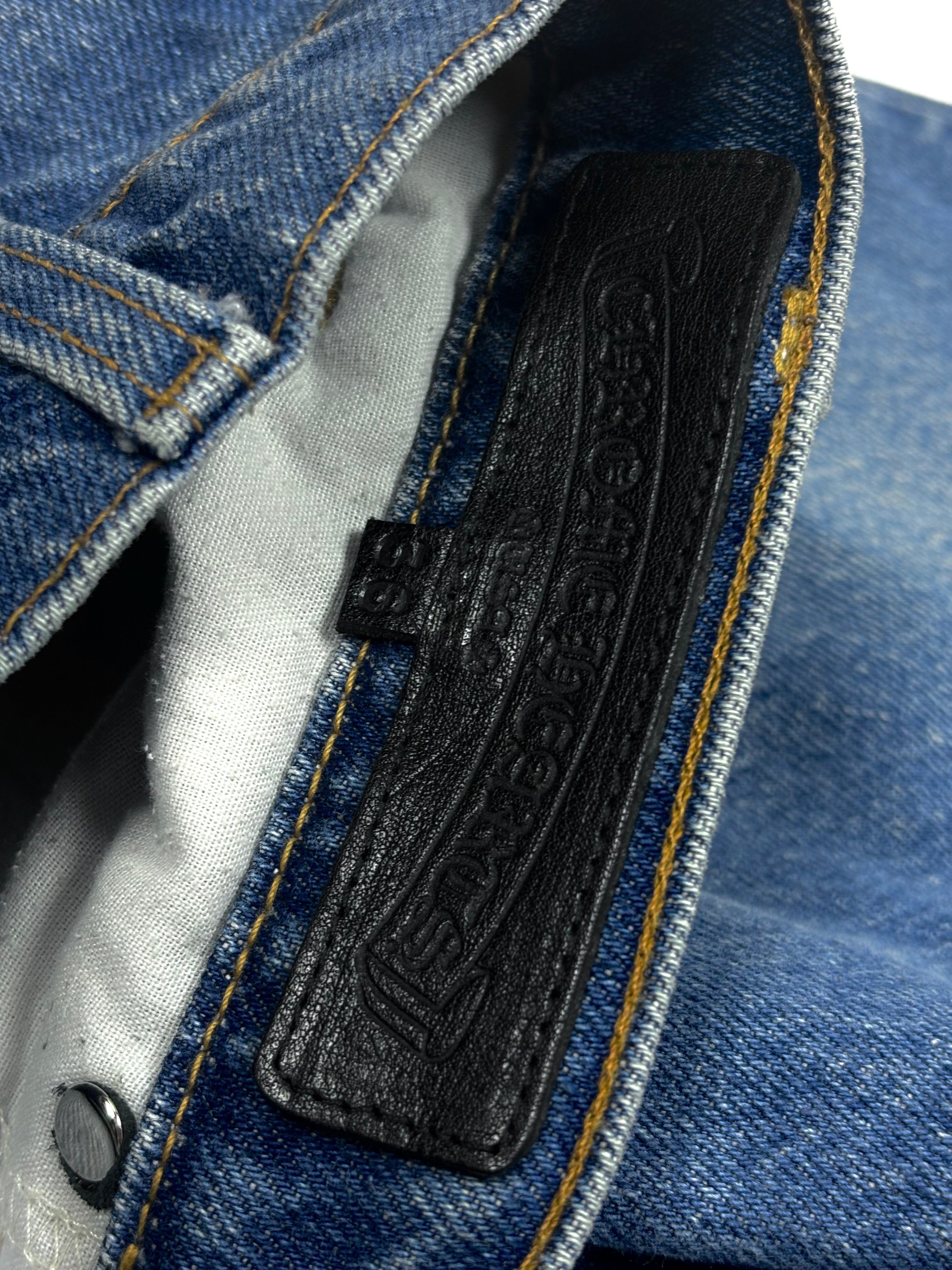 Chrome Hearts Blue 517 Cross Patch Levi's Denim Jeans
