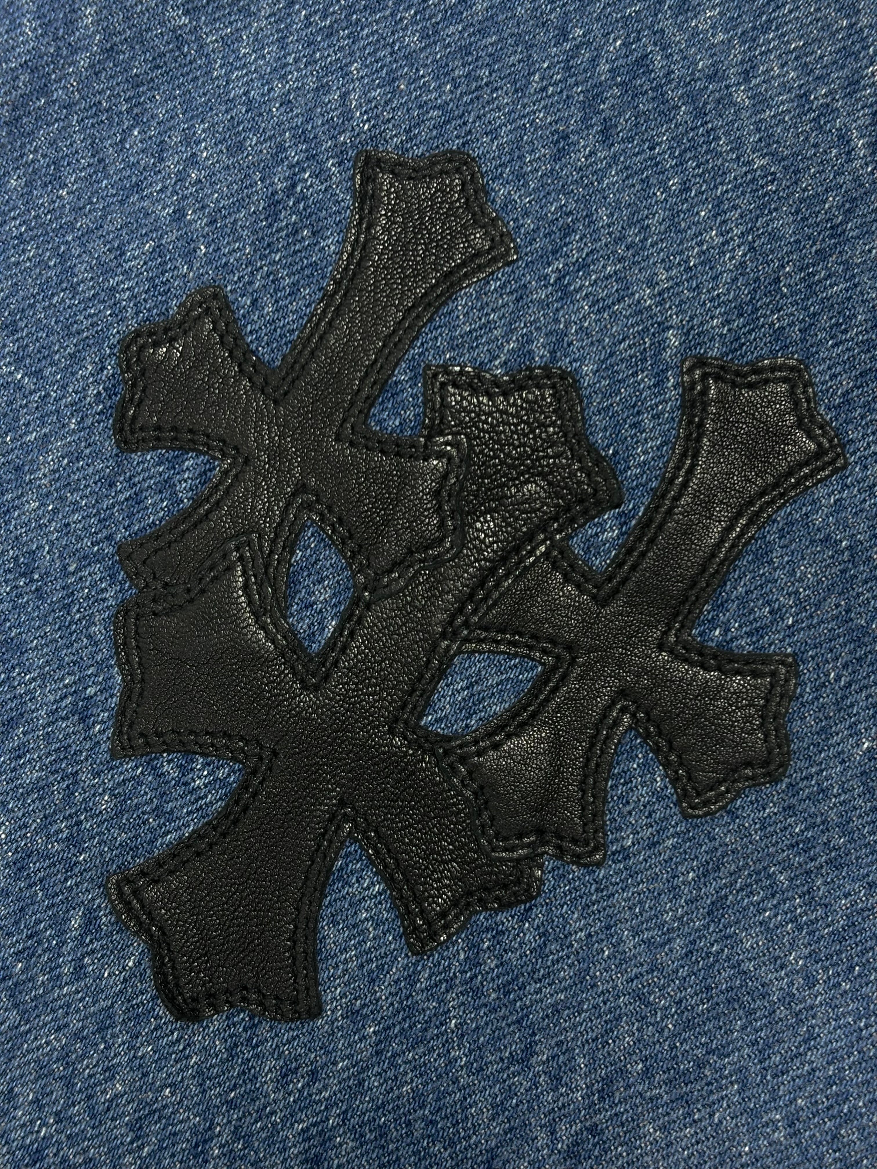 Chrome Hearts Blue 517 Cross Patch Levi's Denim Jeans