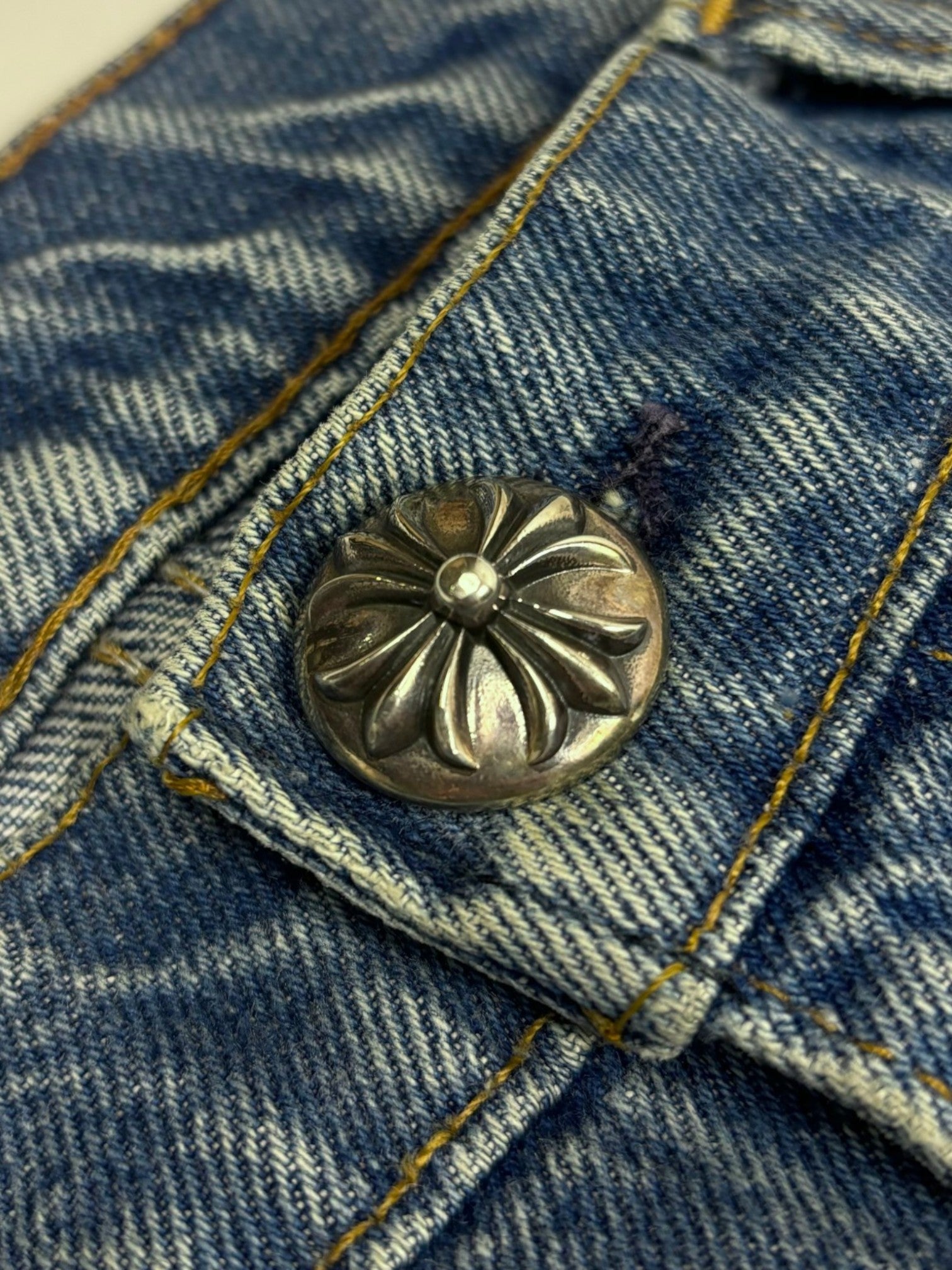 Chrome Hearts Cheetah Star Patch Levi's Denim Jeans