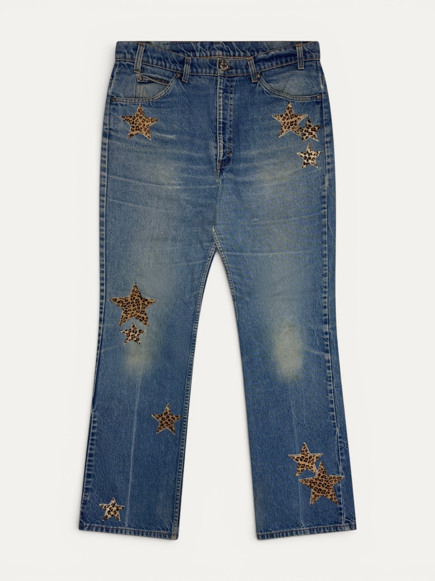 Chrome Hearts Cheetah Star Patch Levi's Denim Jeans