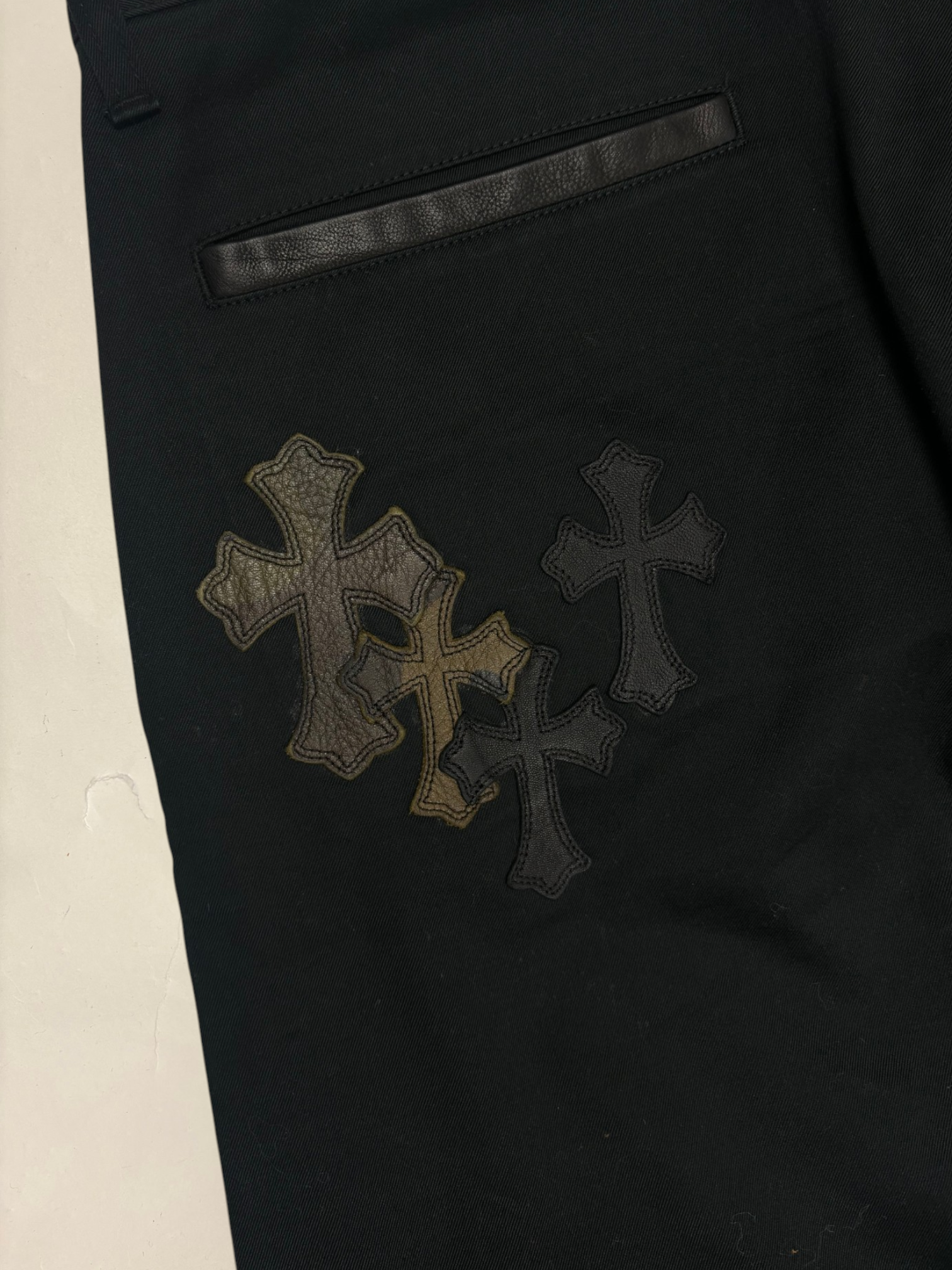 Chrome Hearts Black Brown Camo Cross Patch Chino Pants