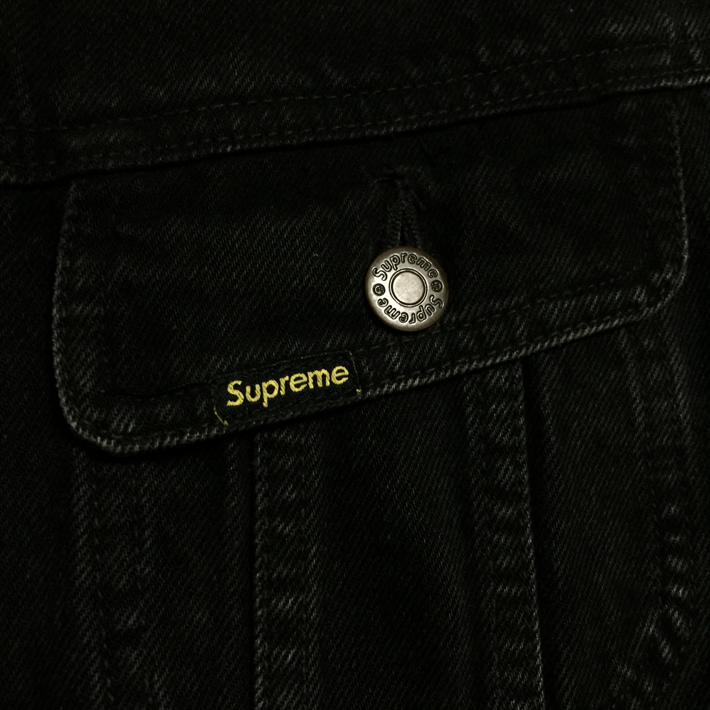 2014 Supreme x Playboy Black Denim Jacket