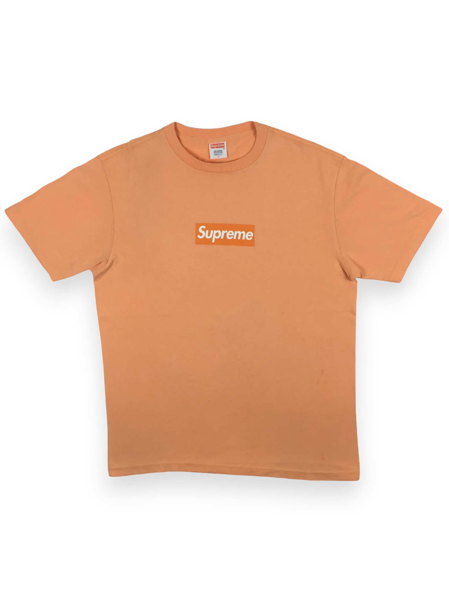 2004 Supreme Pale Orange Box Logo Tee