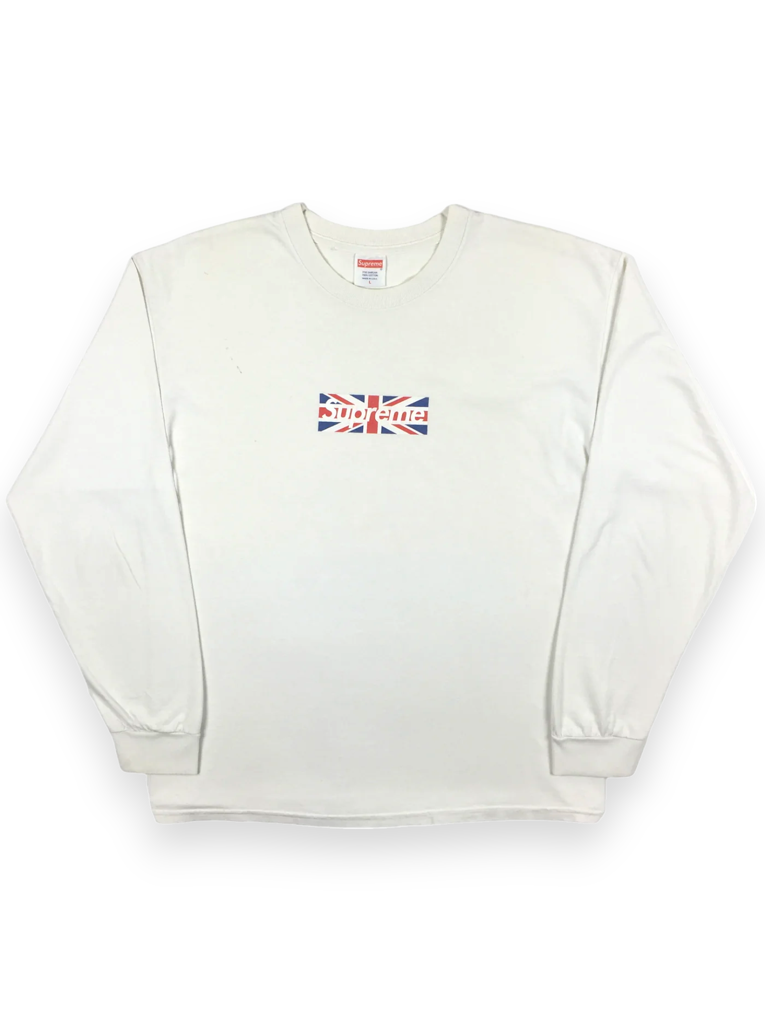 2011 Supreme London Union Jack Box Logo Longsleeve