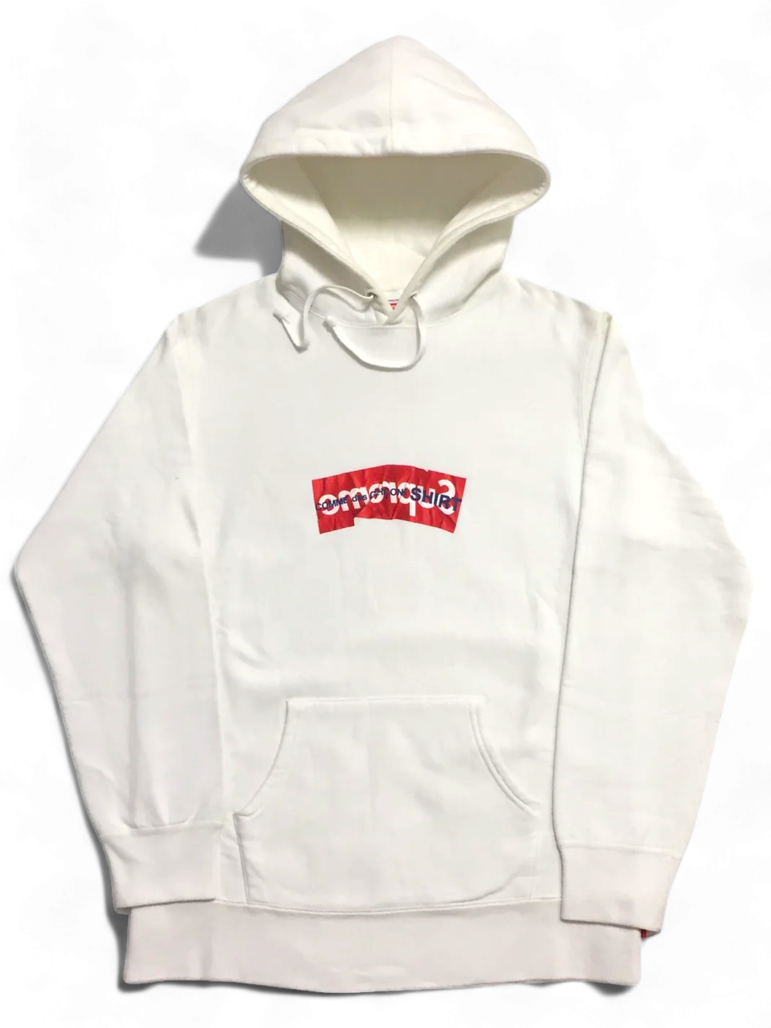 2017 Supreme x CDG White Box Logo Hoodie