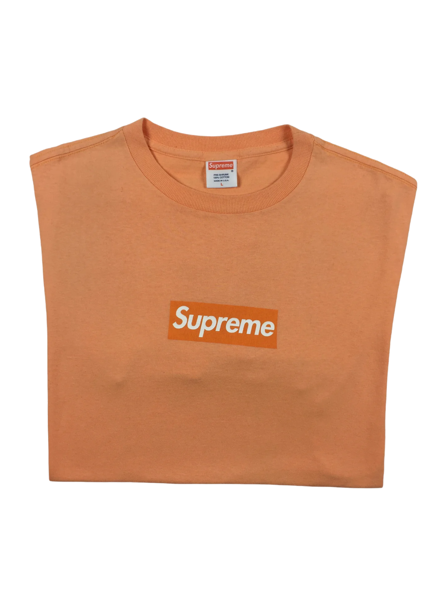 2004 Supreme Pale Orange Box Logo Tee