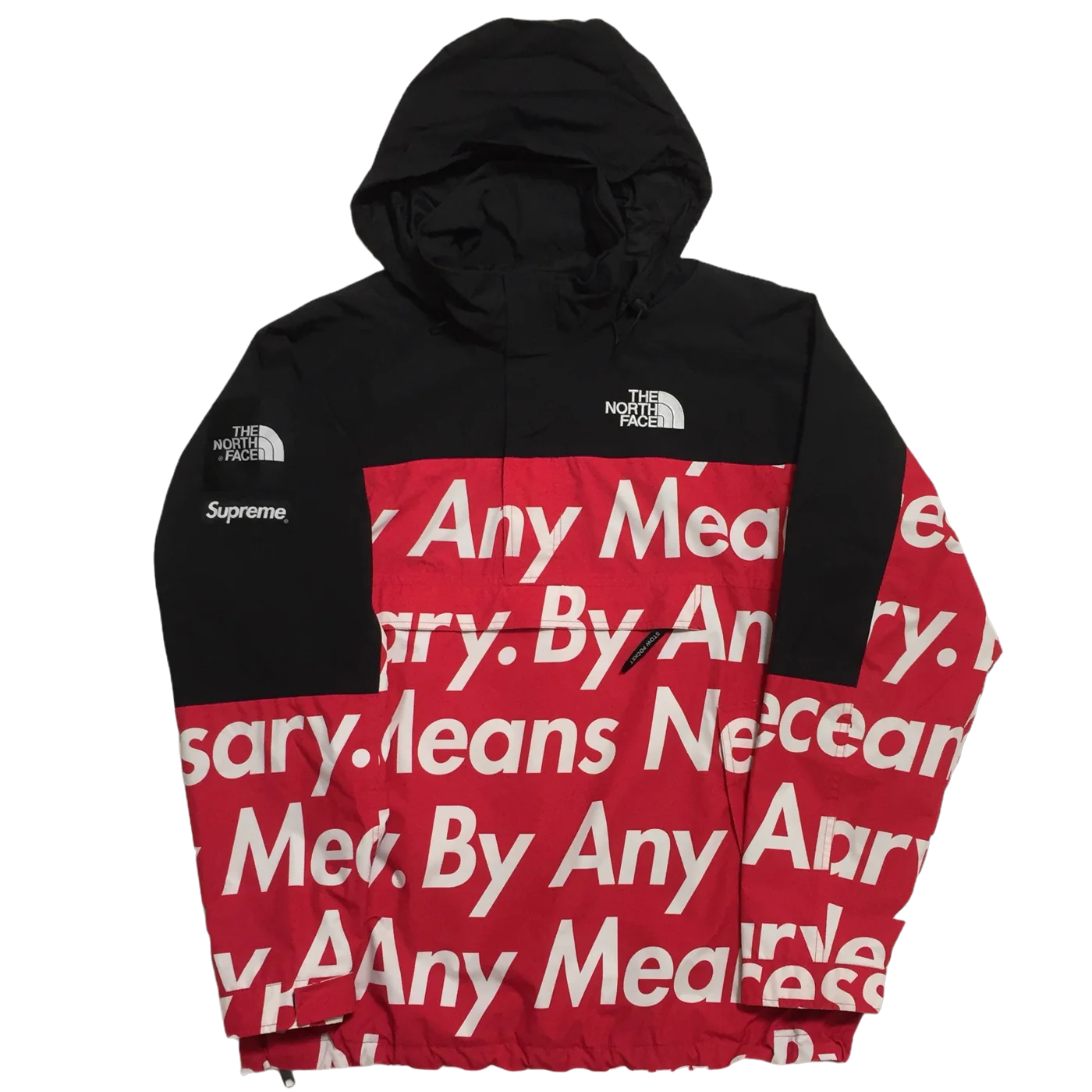 2015 Supreme x The North Face By Any Means Necessary Red Pullover