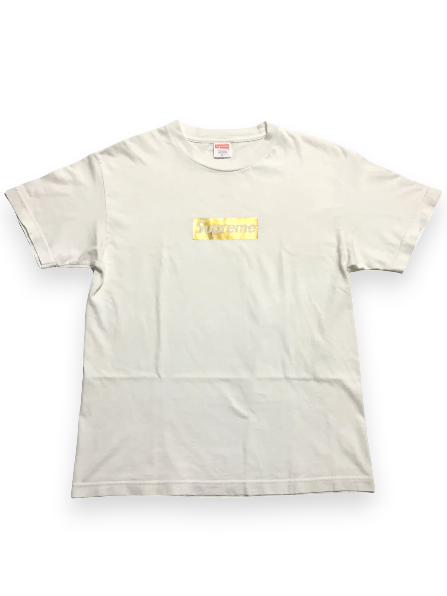 2008 Supreme Nagoya Gold Box Logo Tee