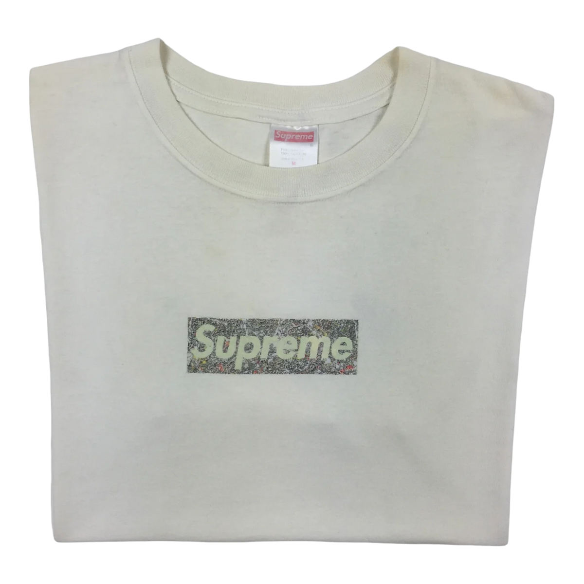 1999 Supreme Jackson Pollock White Box Logo Tee