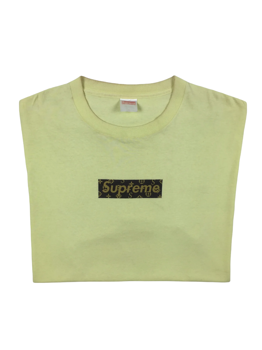 2000 Supreme LV Monogram Yellow Box Logo Tee
