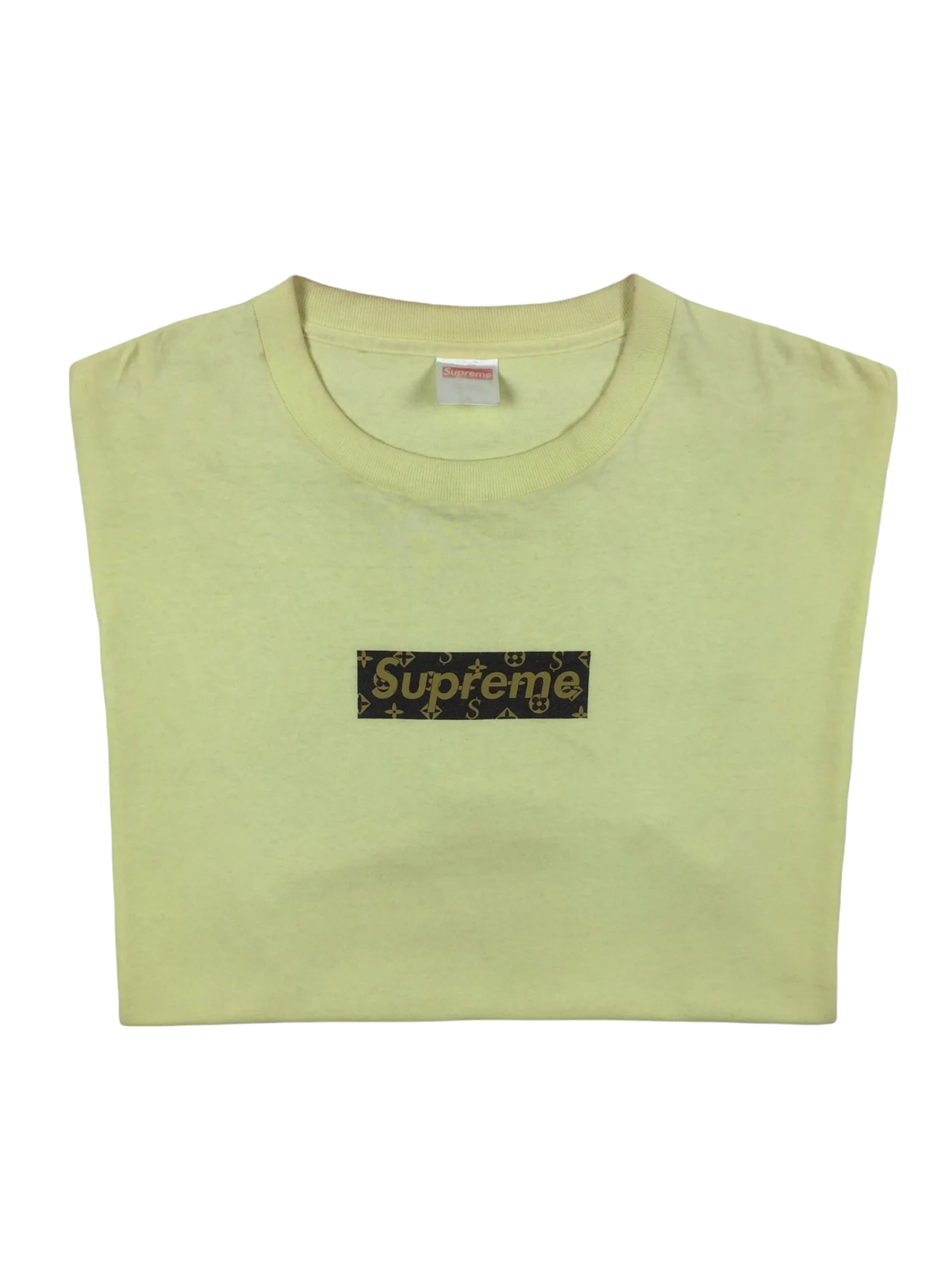 2000 Supreme LV Monogram Yellow Box Logo Tee