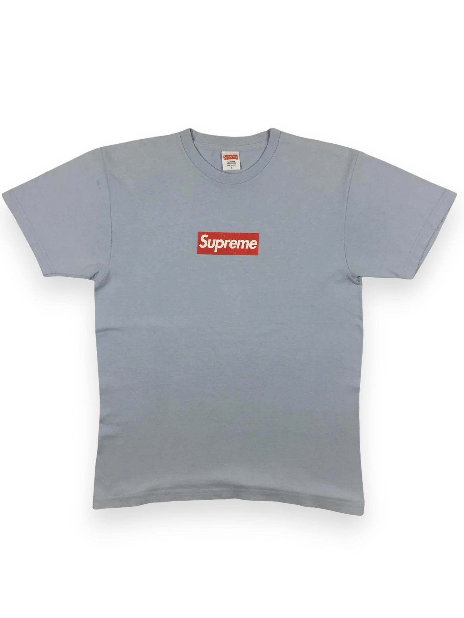 2014 Supreme 20th Anniversary Baby Blue Box Logo Tee