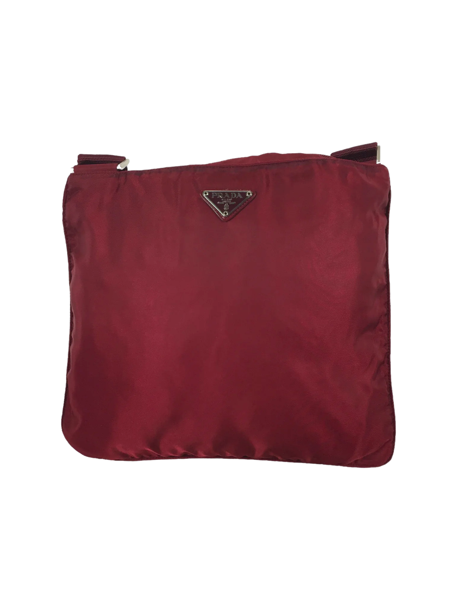 Prada Burgundy Red Nylon Shoulder Bag