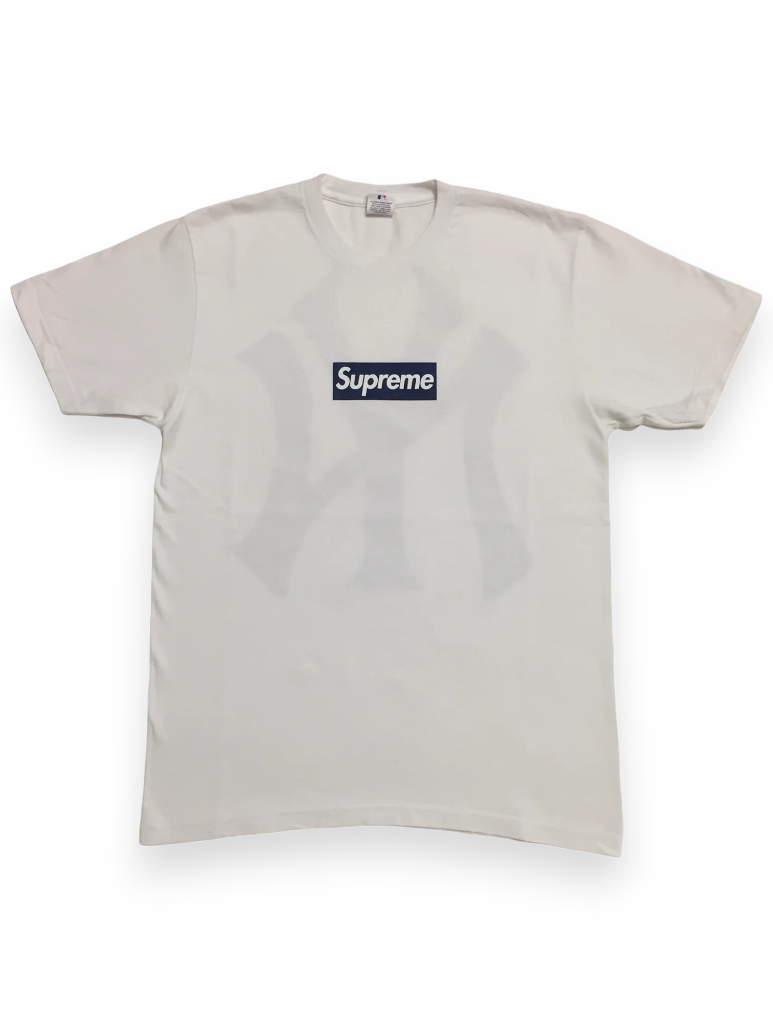 2015 Supreme Yankees White Box Logo Tee