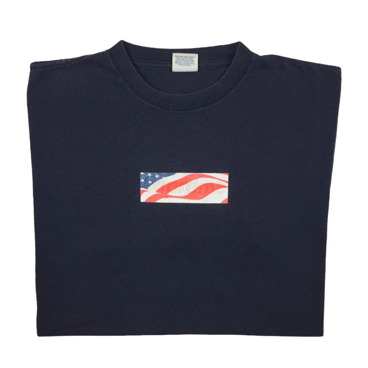 2002 Supreme 9 11 Navy Box Logo Tee