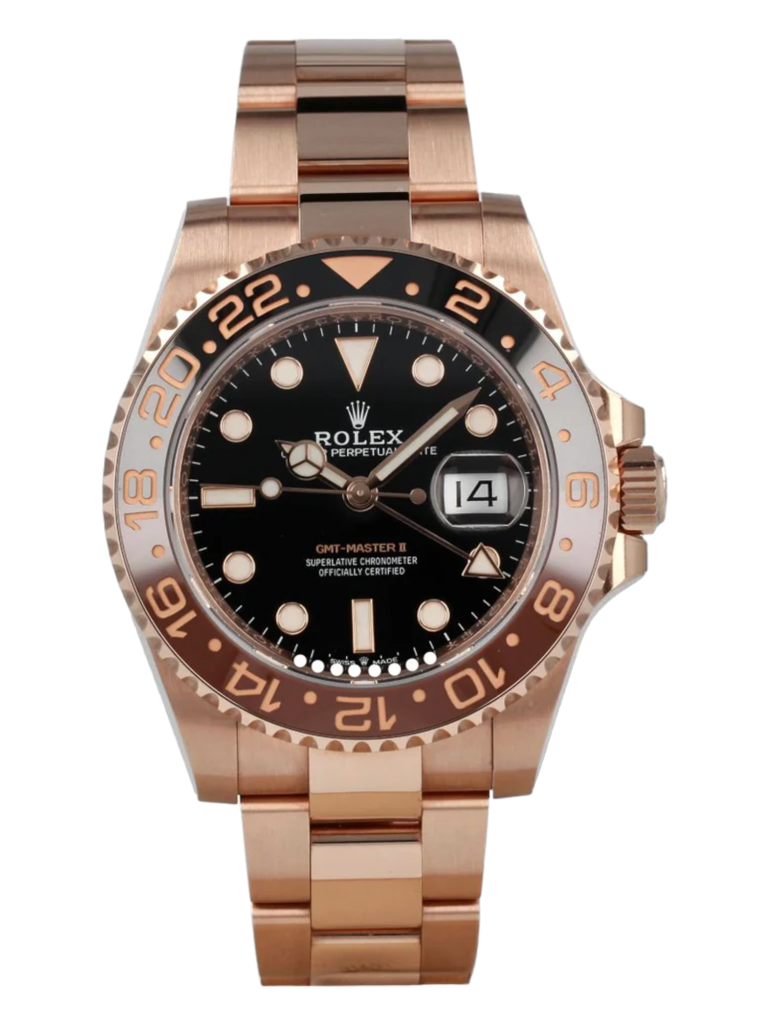 Rolex Rose Gold GMT Master II Oyster Perpetual