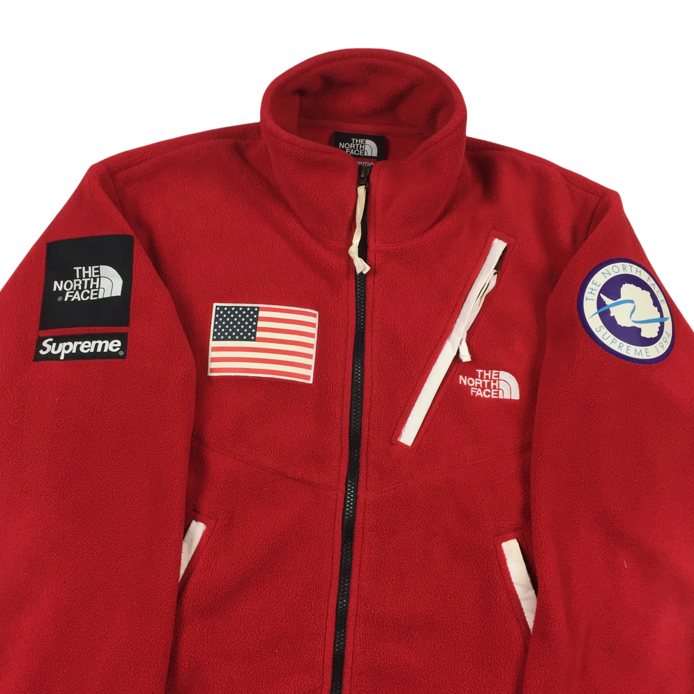 2017 Supreme x The North Face Red Antarctica Fleece