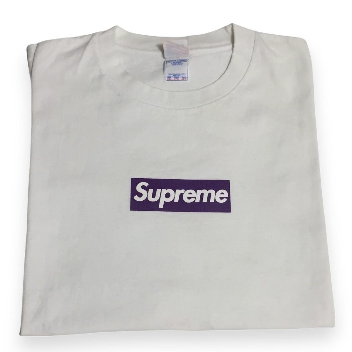 2012 Supreme Unreleased Purple Three Mafia Box Logo Tee