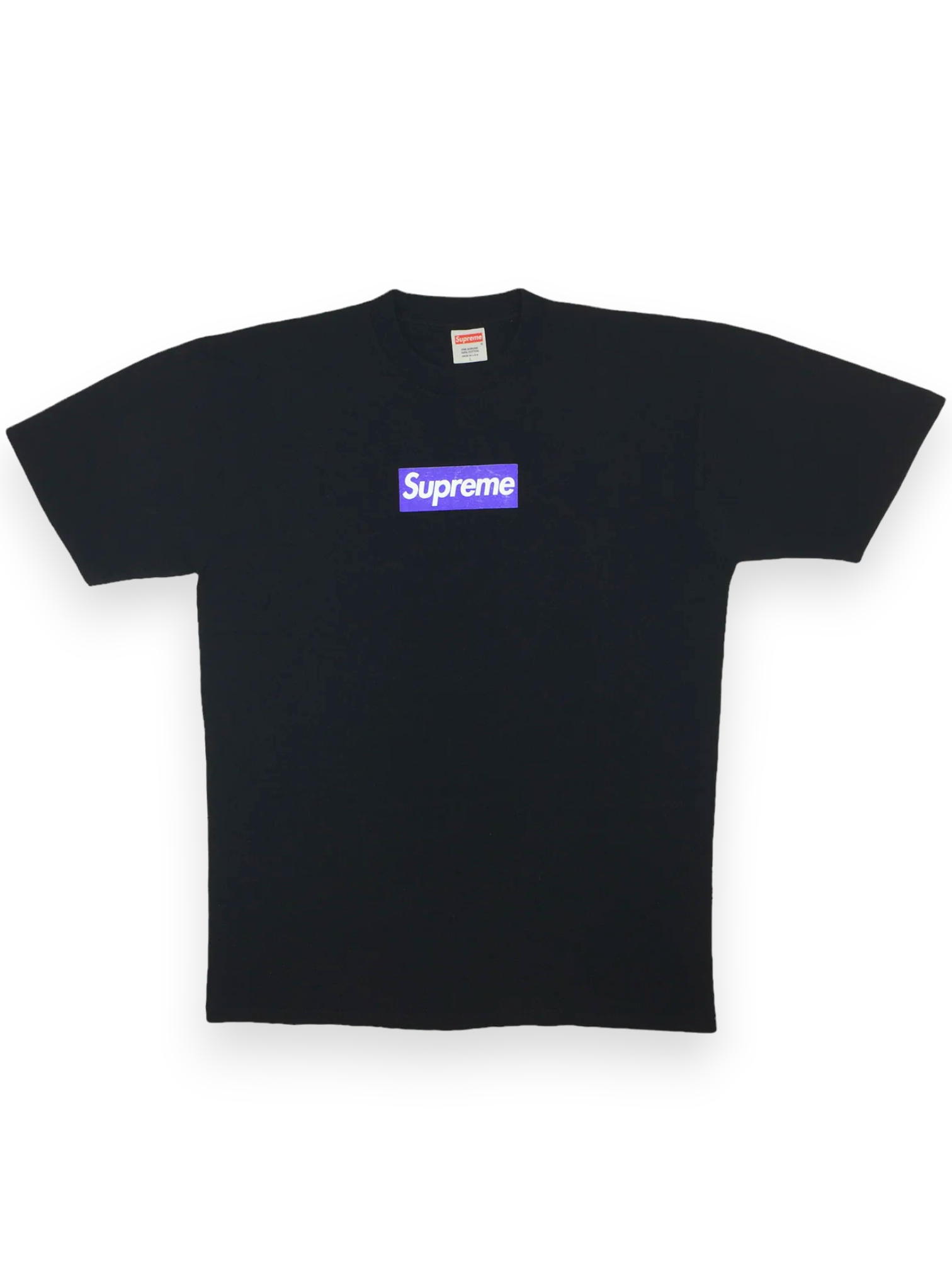 2005 Supreme Purple Black Box Logo Tee