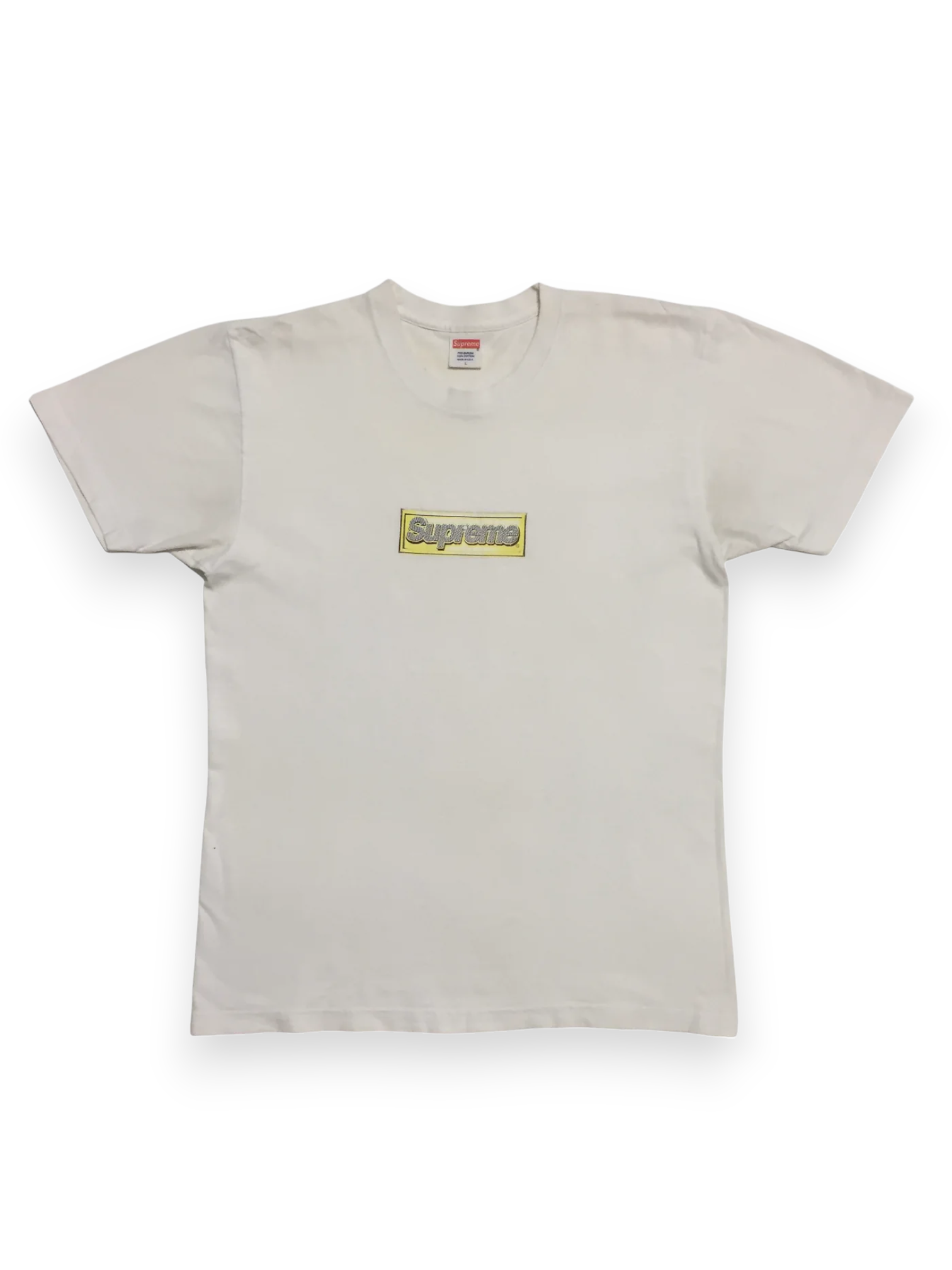 2013 Supreme White Bling Box Logo Tee