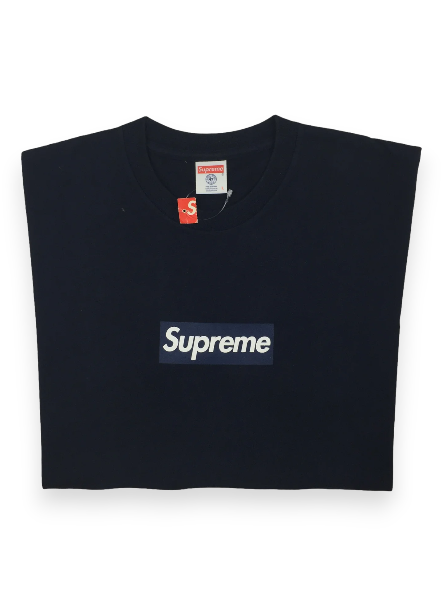 2015 Supreme Yankees Navy Box Logo Tee