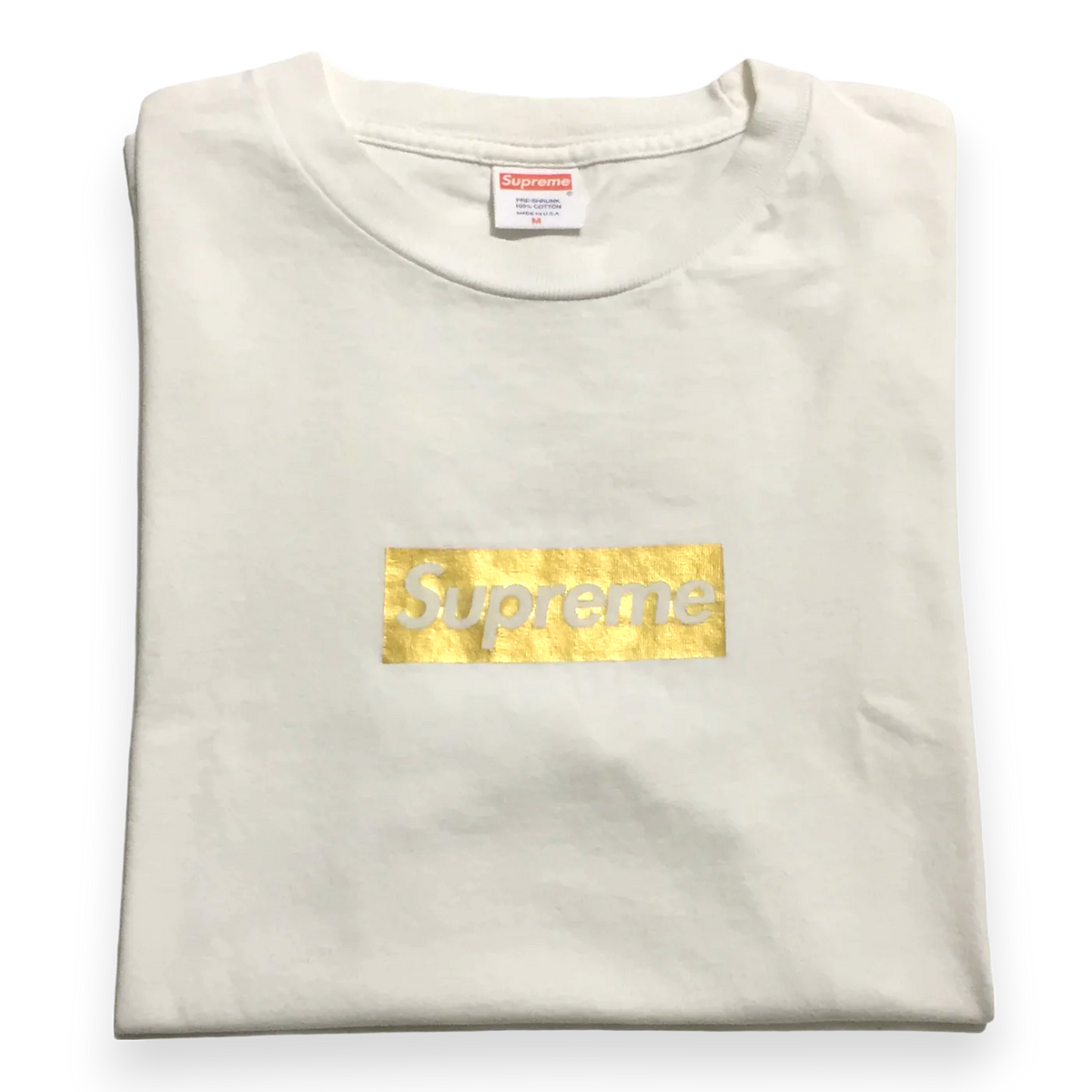 2008 Supreme Nagoya Gold Box Logo Tee