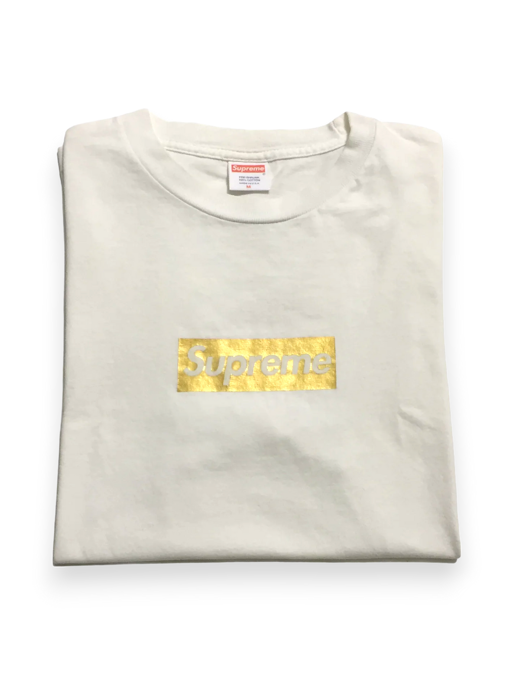 2008 Supreme Nagoya Gold Box Logo Tee