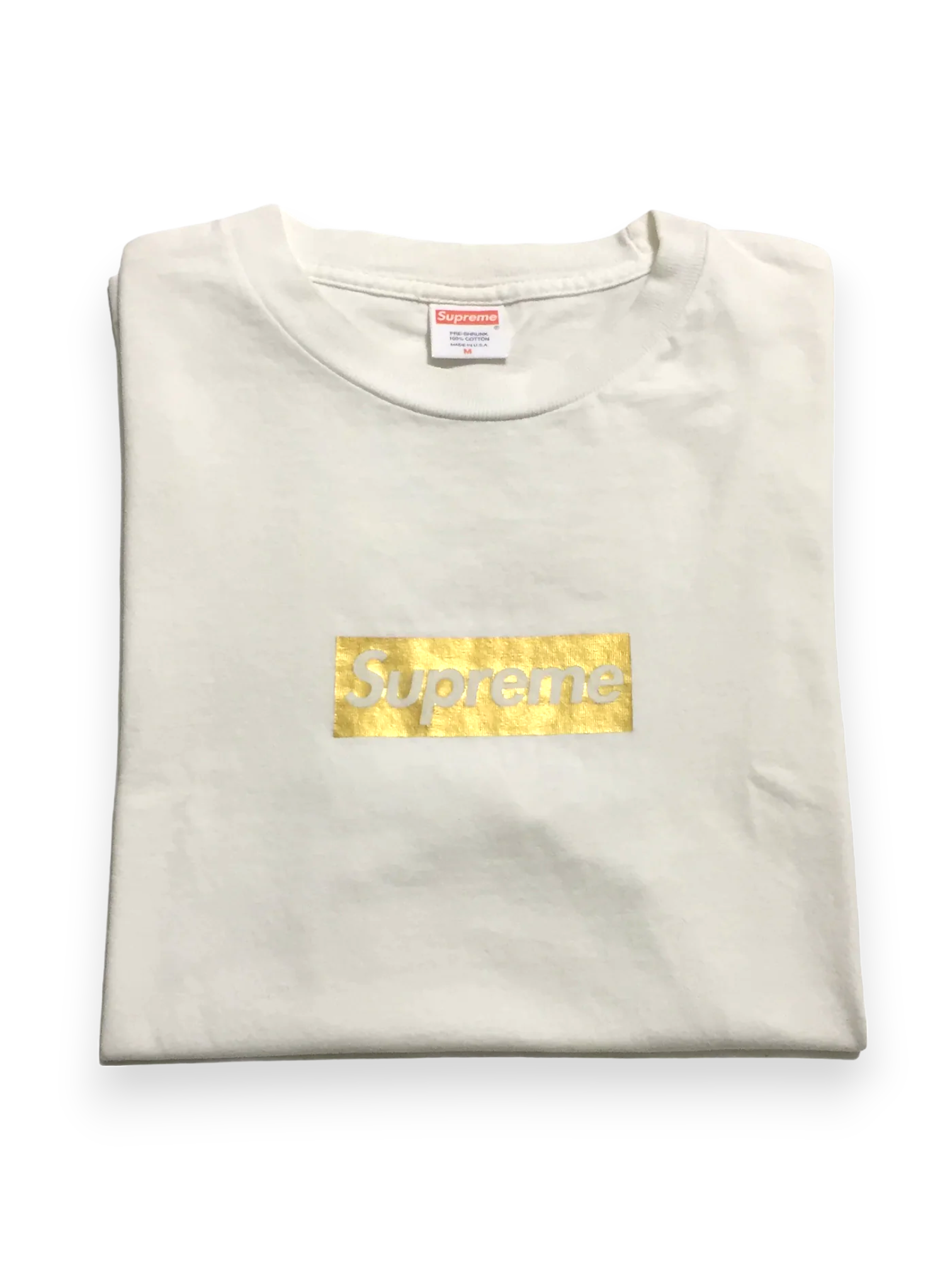 2008 Supreme Nagoya Gold Box Logo Tee