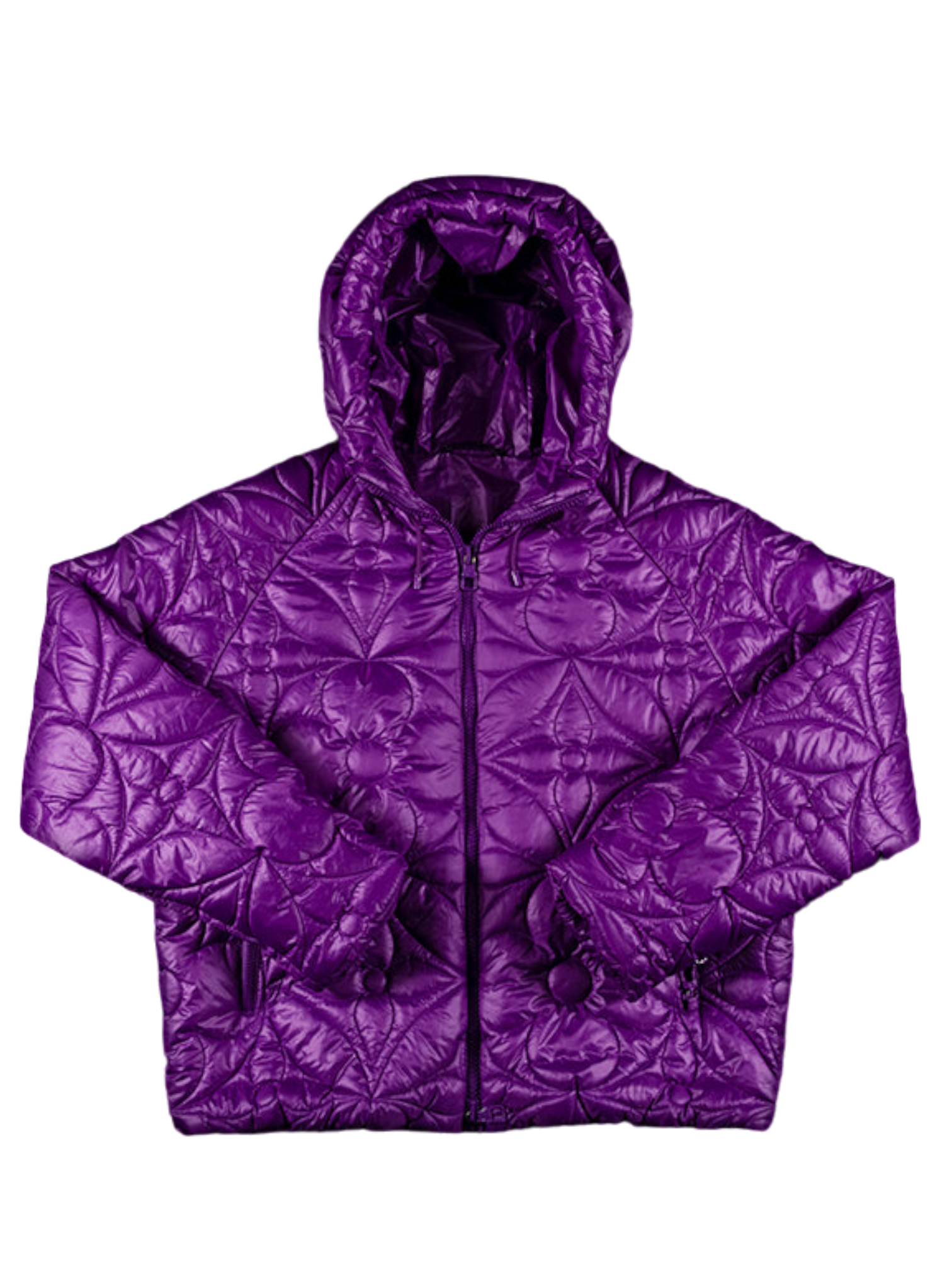 Louis Vuitton x Virgil Abloh LVSE Purple Flower Quilted Hooded Jacket