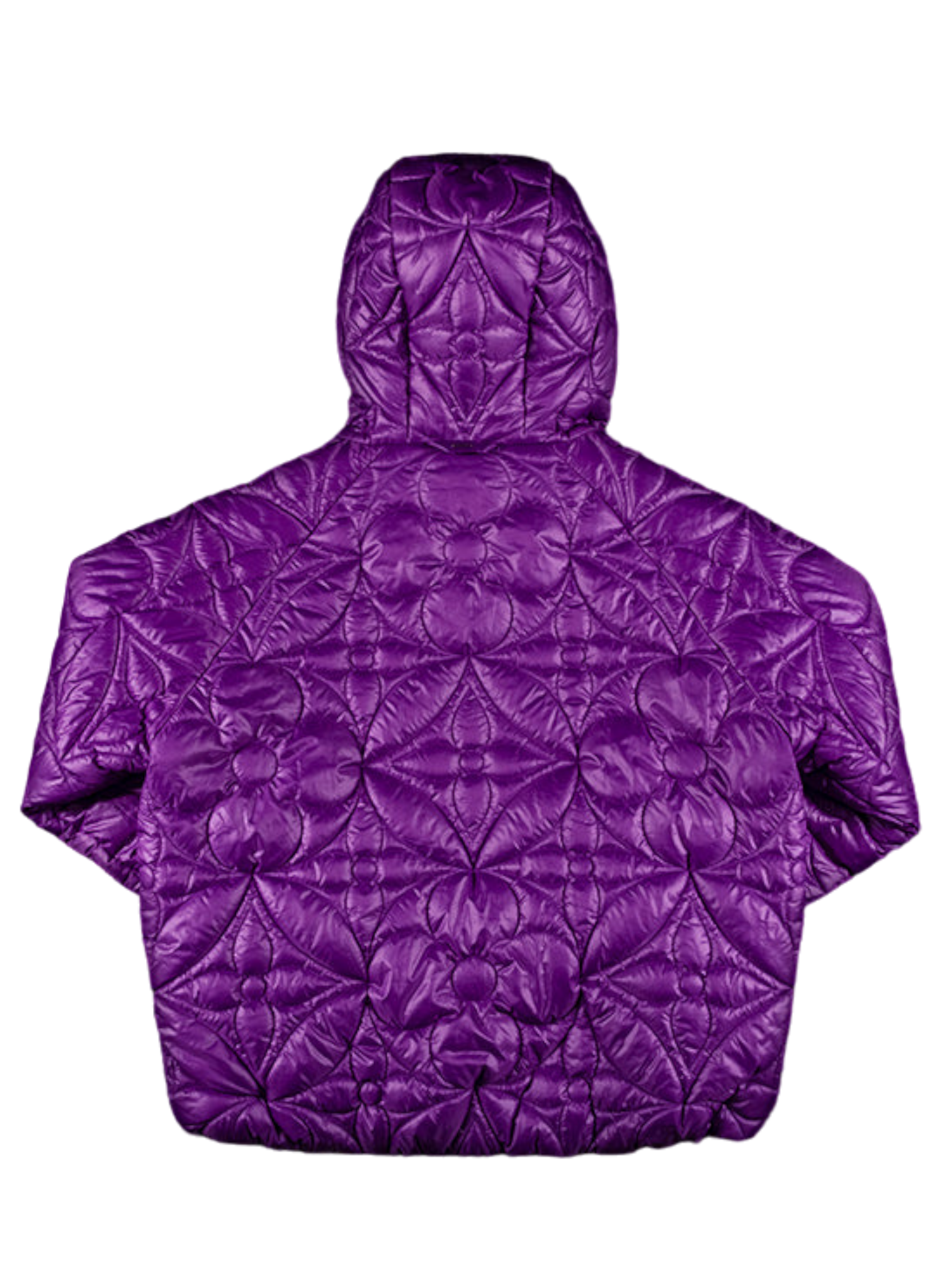 Louis Vuitton x Virgil Abloh LVSE Purple Flower Quilted Hooded Jacket