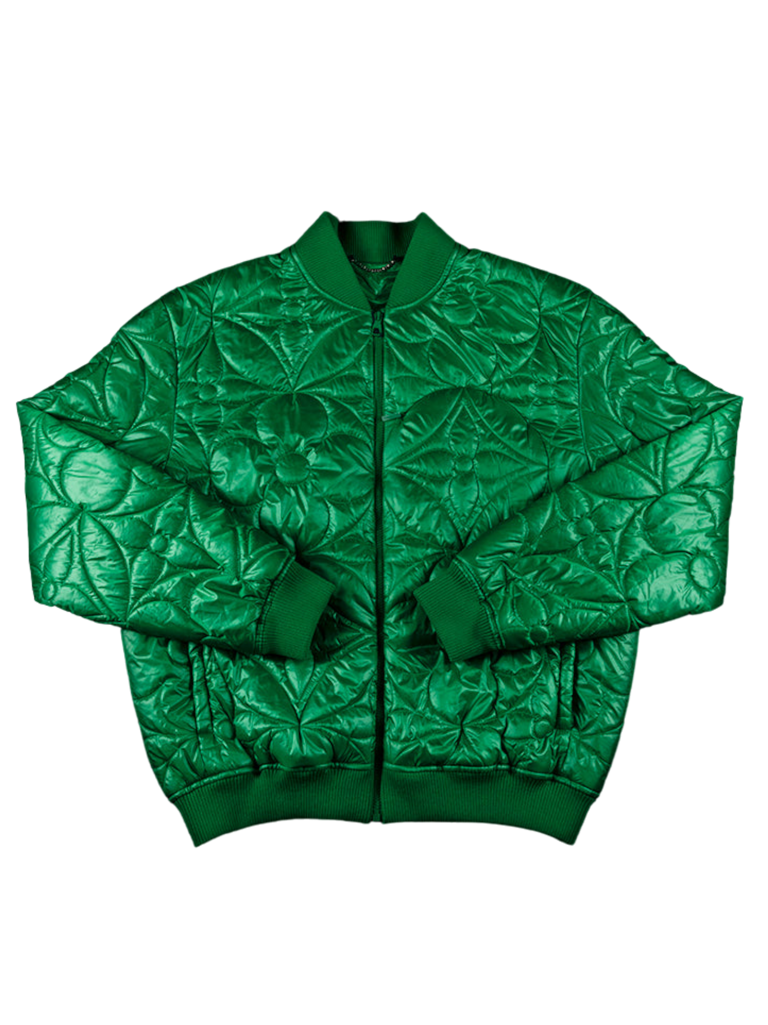 Louis Vuitton x Virgil Abloh LVSE Green Flower Quilted Blouson Jacket