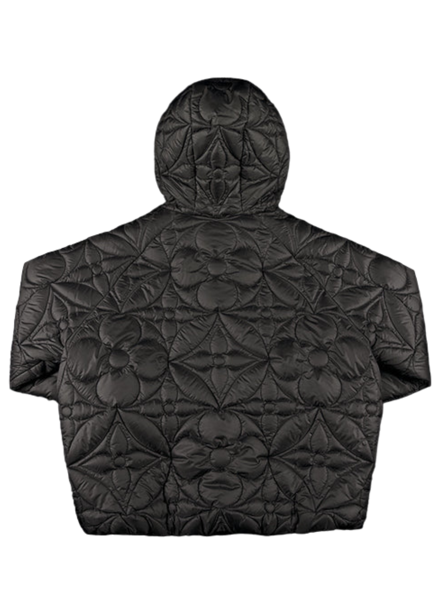 Louis Vuitton x Virgil Abloh LVSE Black Flower Quilted Hooded Jacket