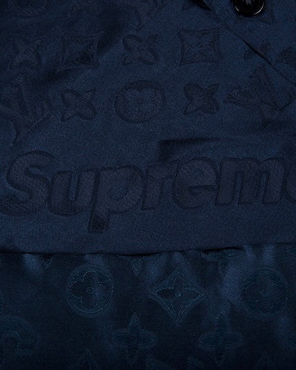 2017 Supreme x Louis Vuitton Jacquard Silk Pajama Shirt