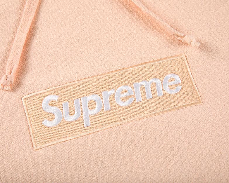 2016 Supreme Unreleased Peach Sample Box Logo Hoodie