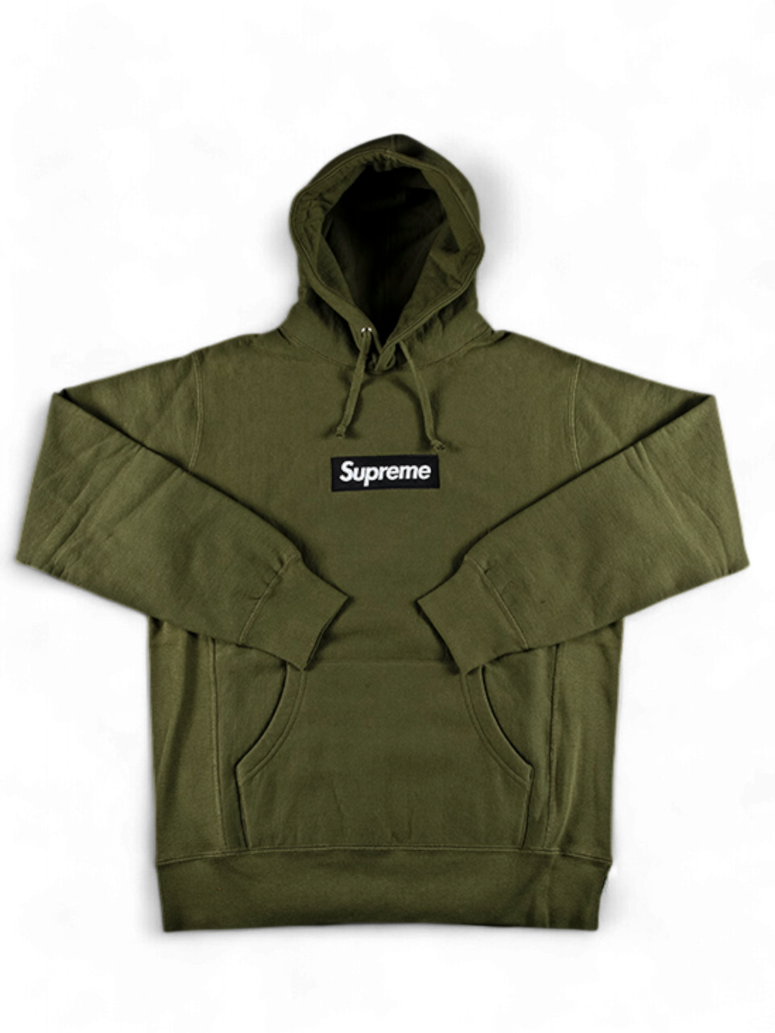 2011 Supreme Unreleased Olive Sample Box Logo Hoodie