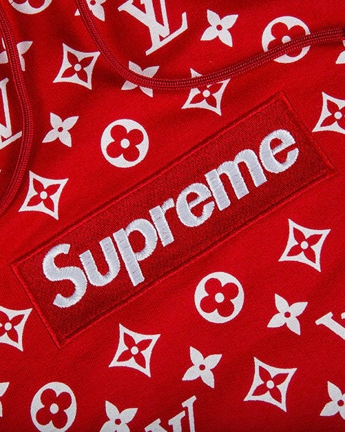 2017 Supreme x Louis Vuitton Monogram Box Logo Hoodie