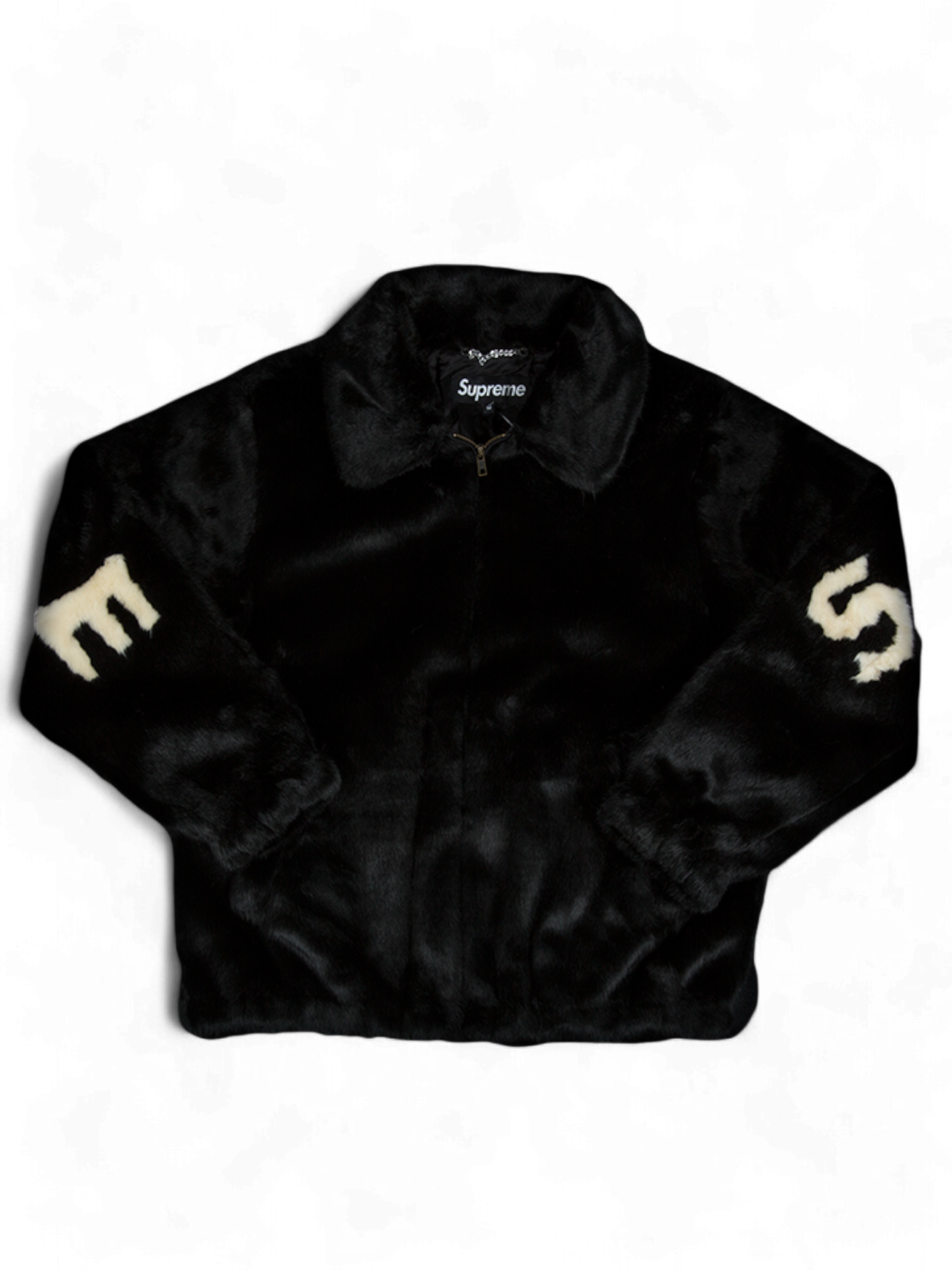 2017 Supreme Faux Fur Black Bomber Jacket