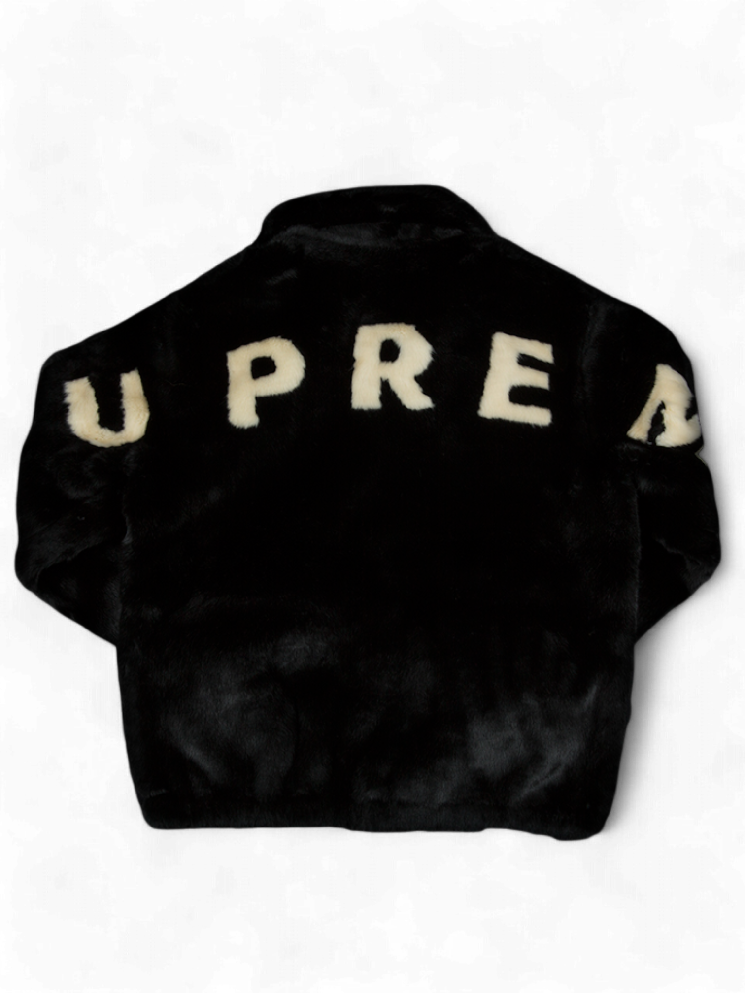 2017 Supreme Faux Fur Black Bomber Jacket