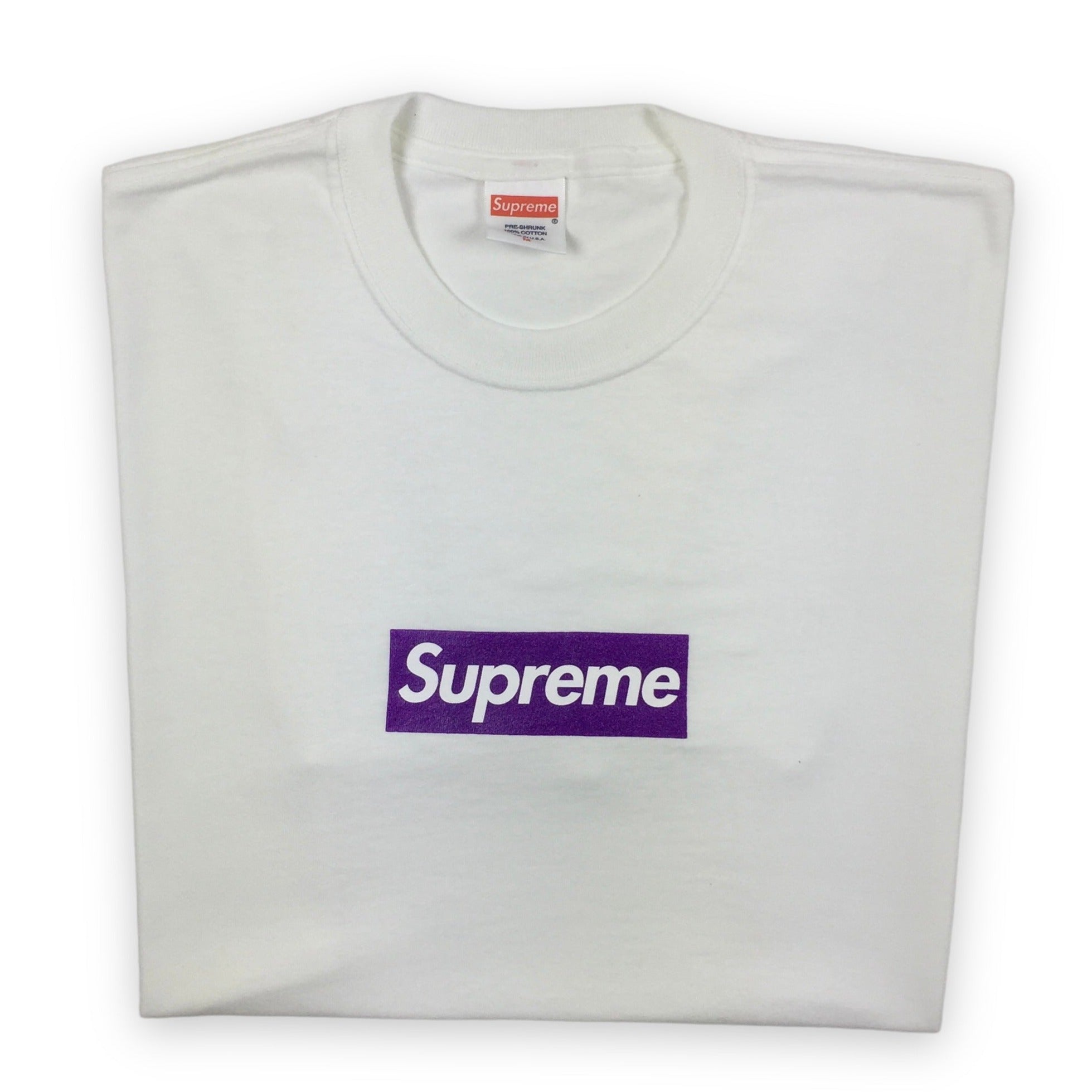 2012 Supreme Unreleased F&F Purple White Box Logo Tee