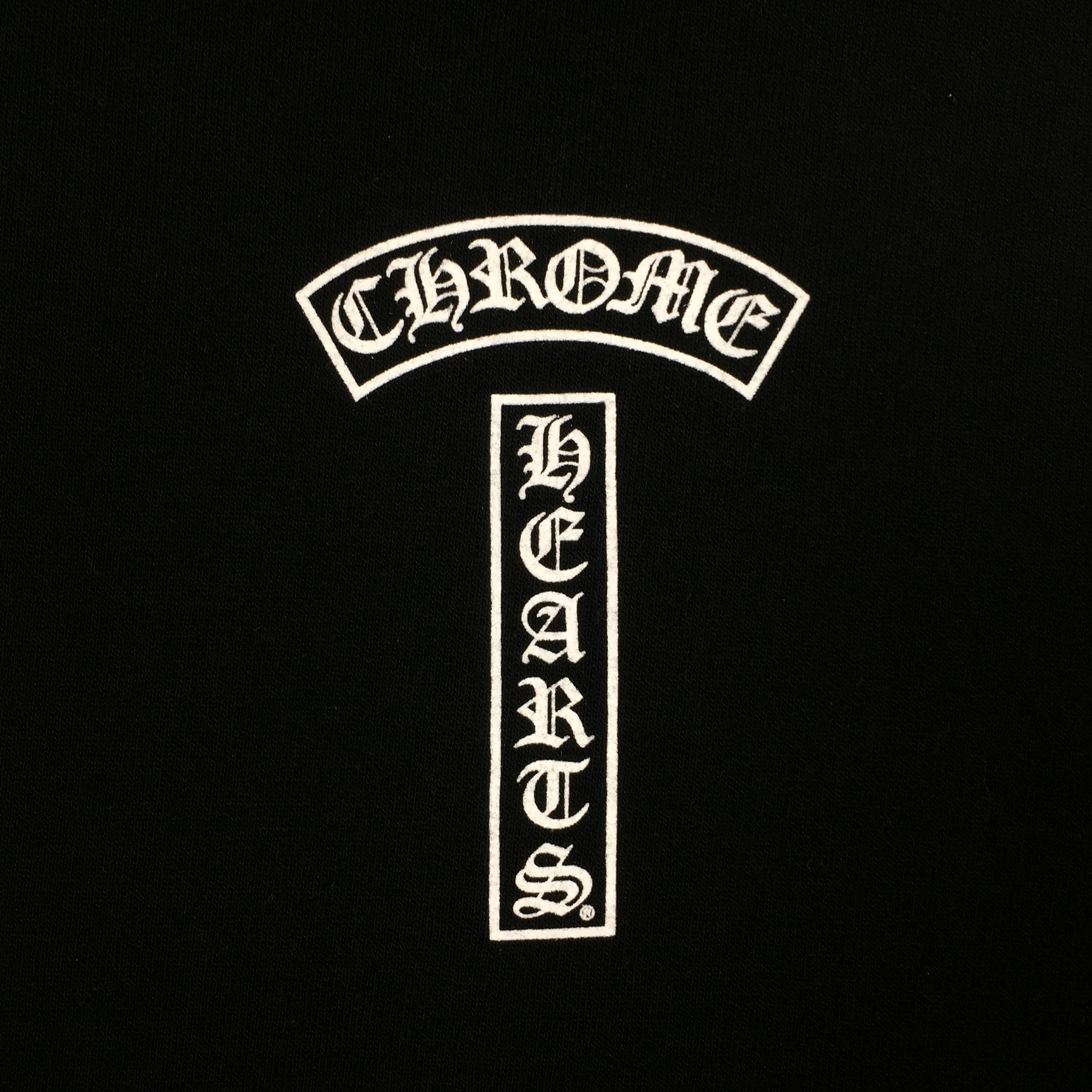 Chrome Hearts Black Spellout Vertical Logo Hoodie