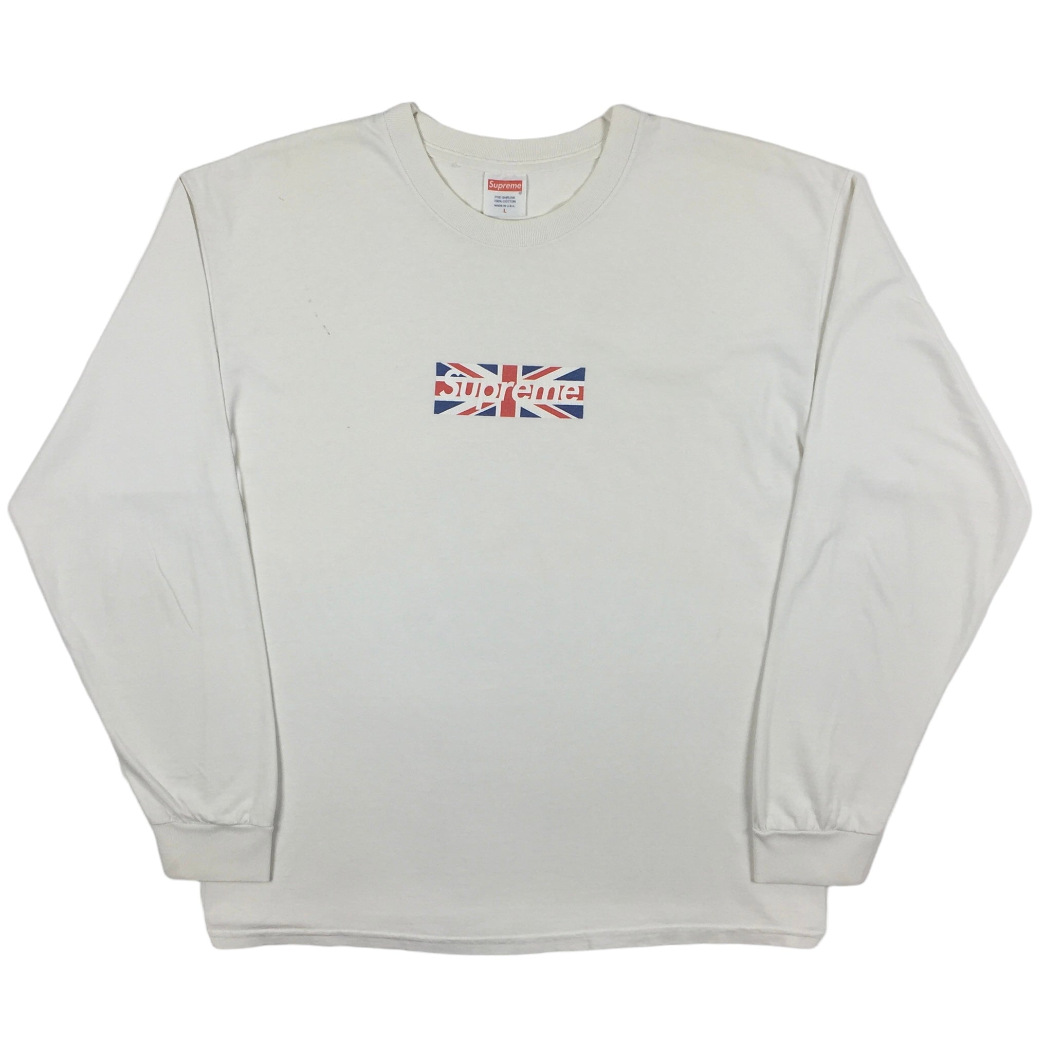 2011 Supreme London Union Jack Box Logo Longsleeve